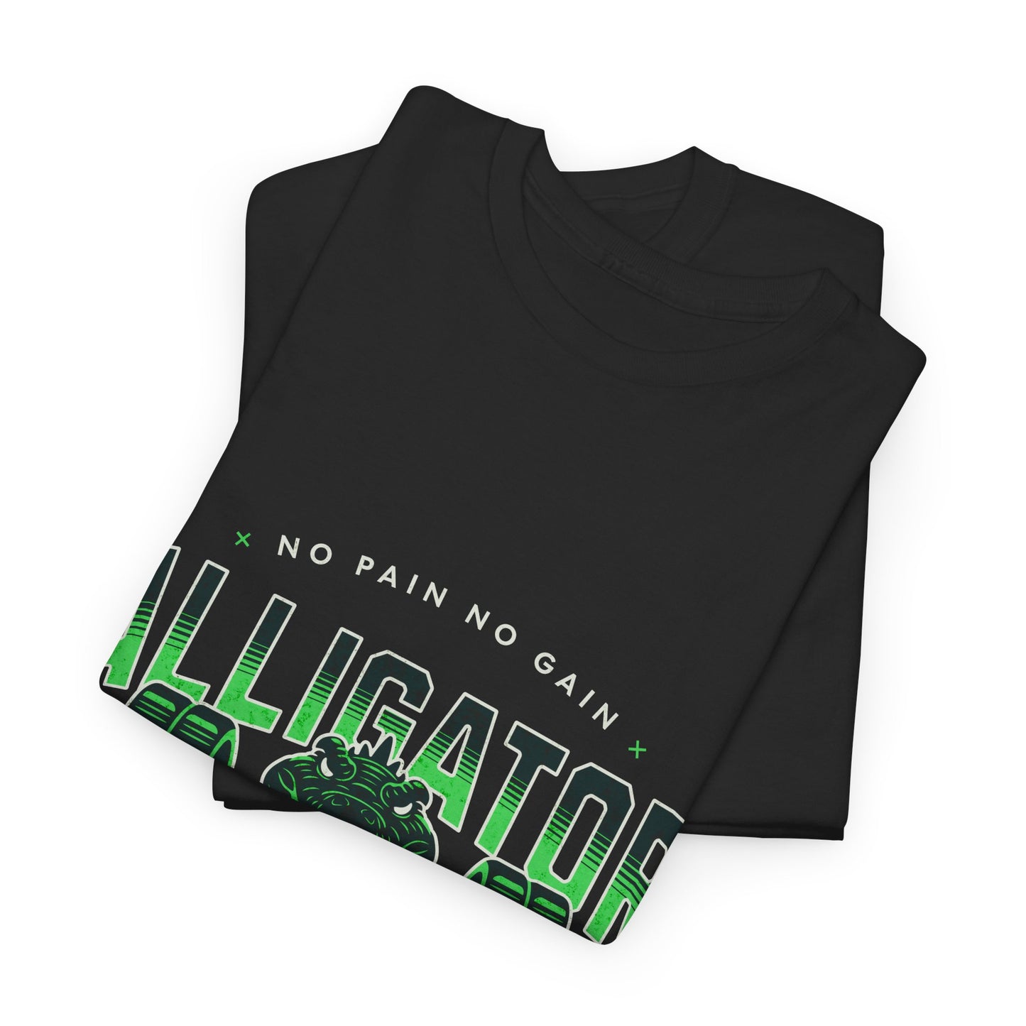 Aligator Gym Shirt Flashlander Cotton Unisex Charcoal Black Graphic Tee