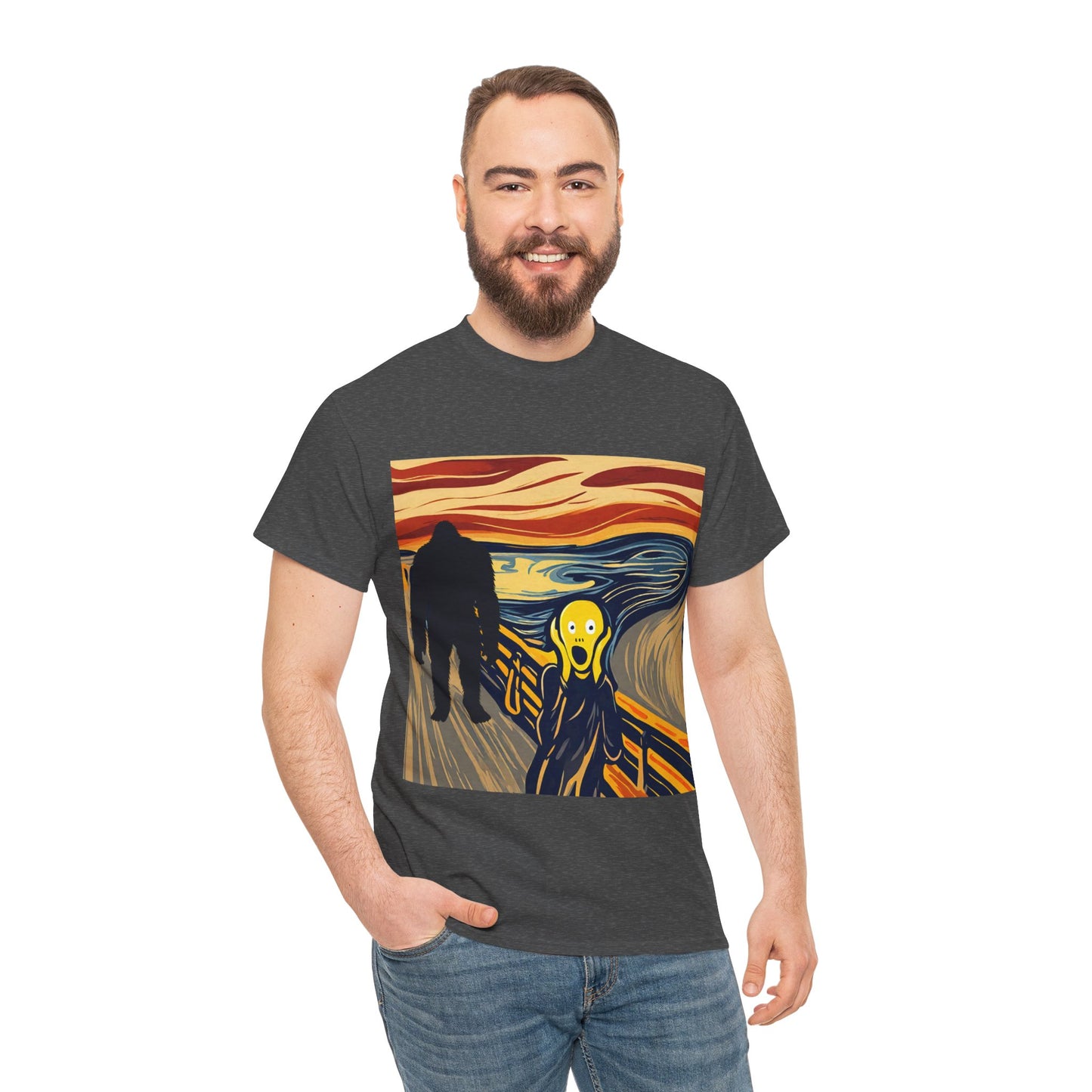 The Scream Meets Bigfoot A Startling Encounter - Flashlander Gym Shirt