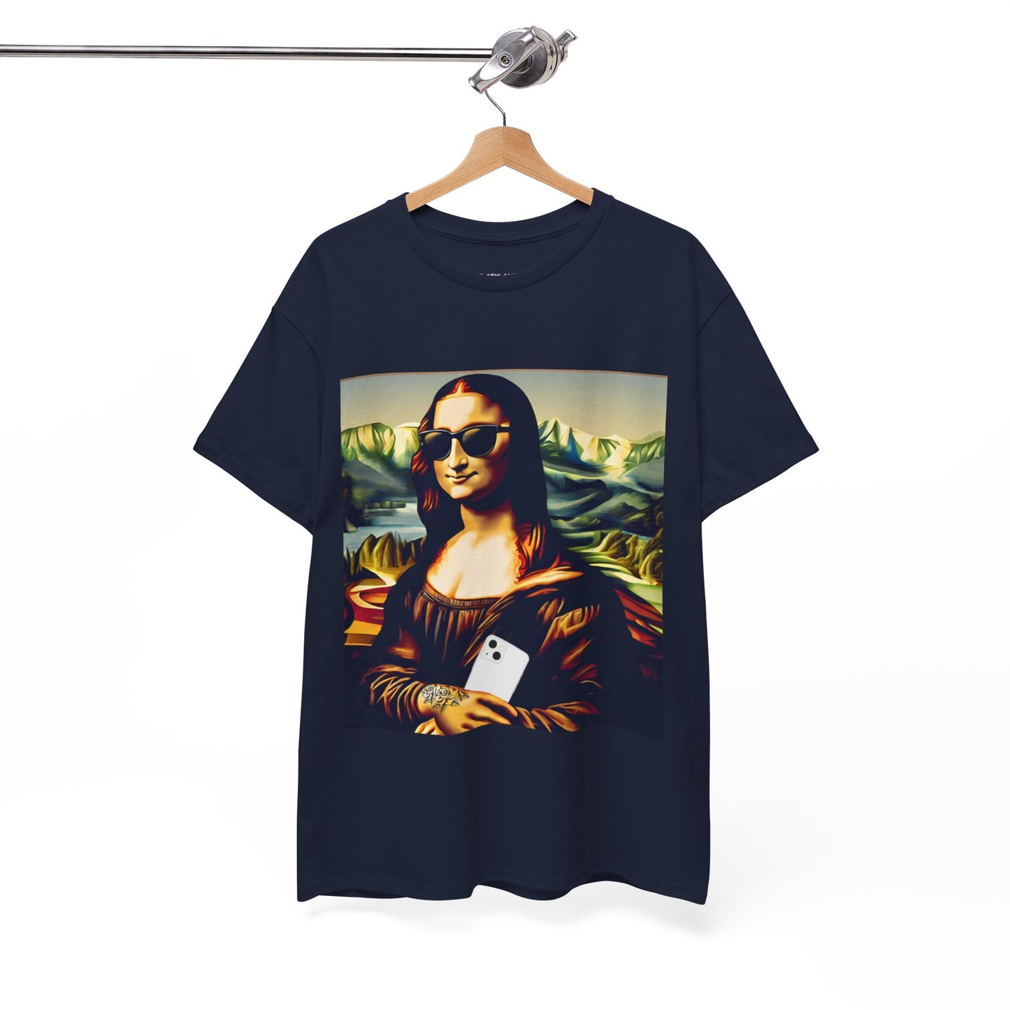 Funny modern Mona Lisa - Flashlander Gym Shirt