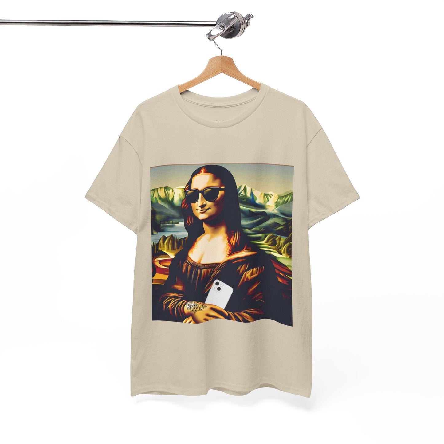 Funny modern Mona Lisa - Flashlander Gym Shirt