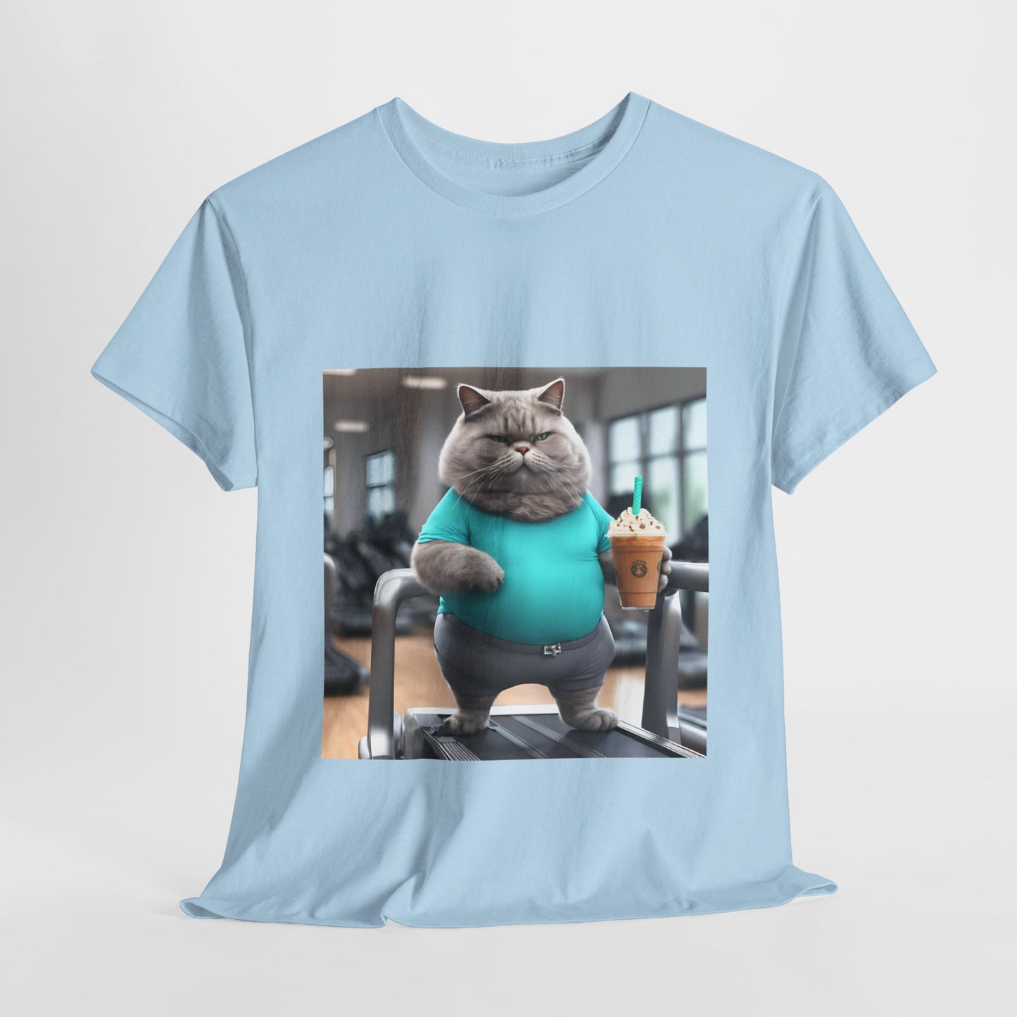 Funny Fat Cat On The Treadmill - Flashlander Gym Shirt