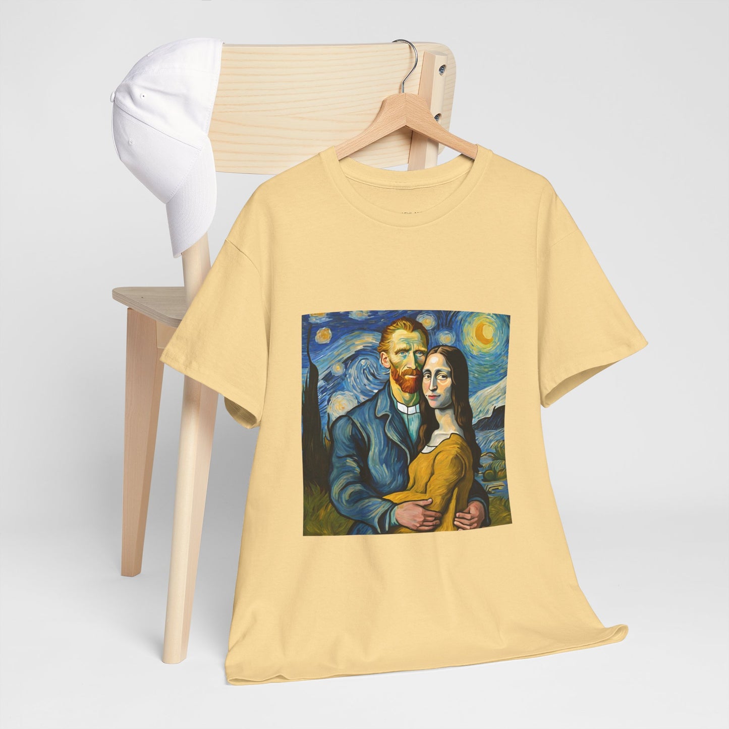 Funny Mona Lisa with Vincent Van Gogh Starry Night - Flashlander Gym Shirt