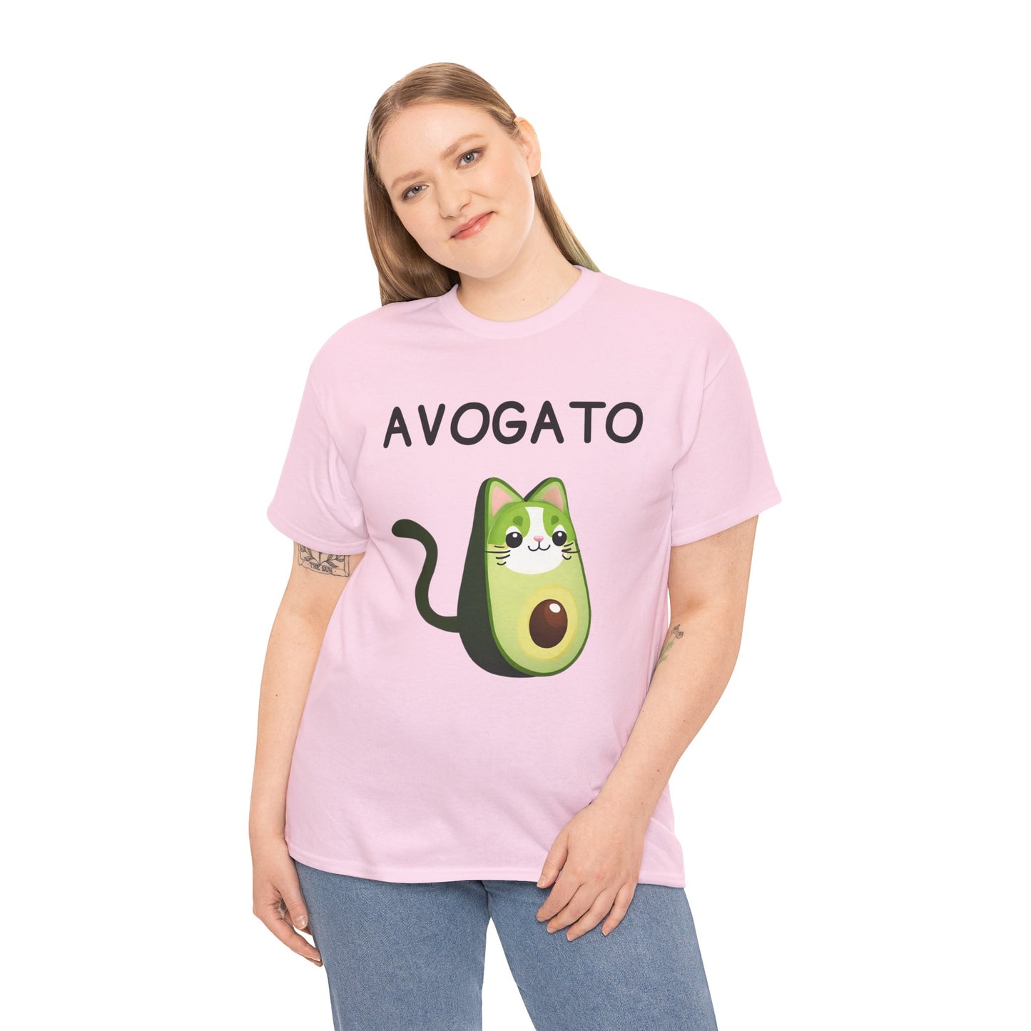 Avogato Funny Avocado Cat Face - Flashlander Gym Shirt