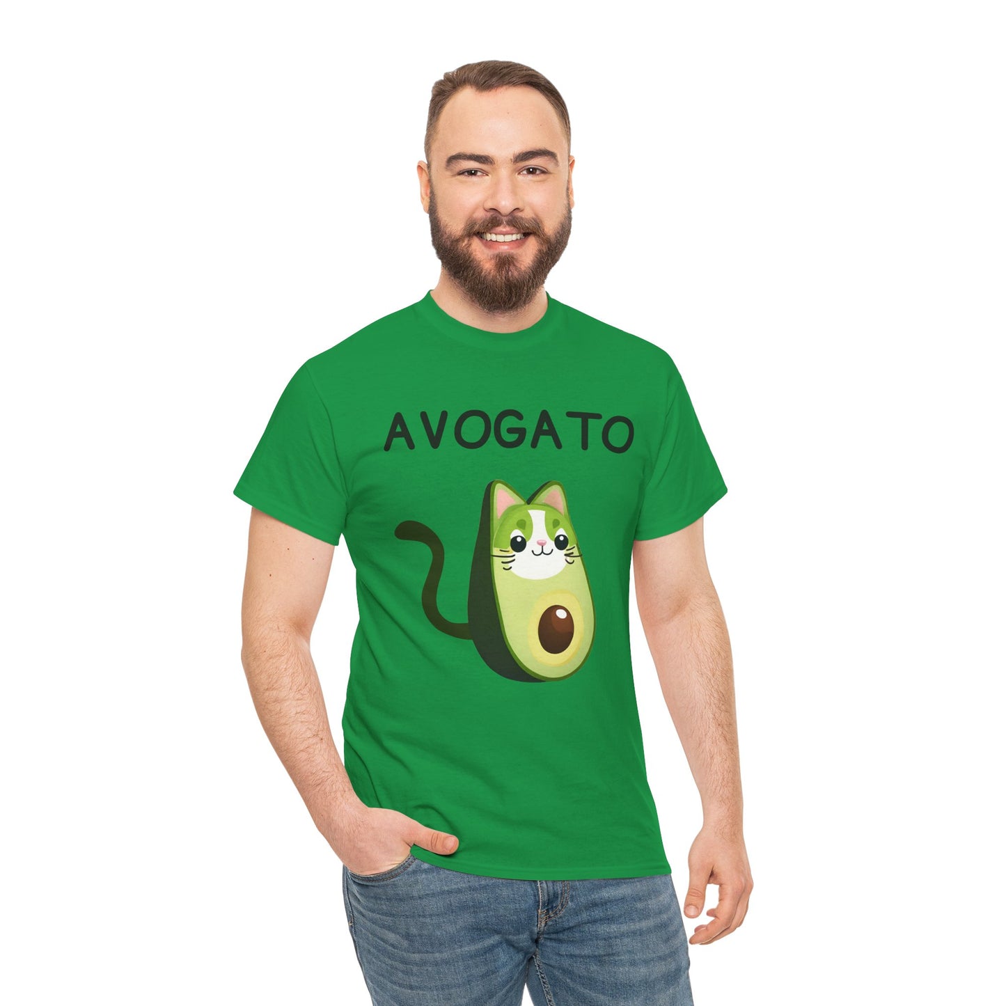 Avogato Funny Avocado Cat Face - Flashlander Gym Shirt