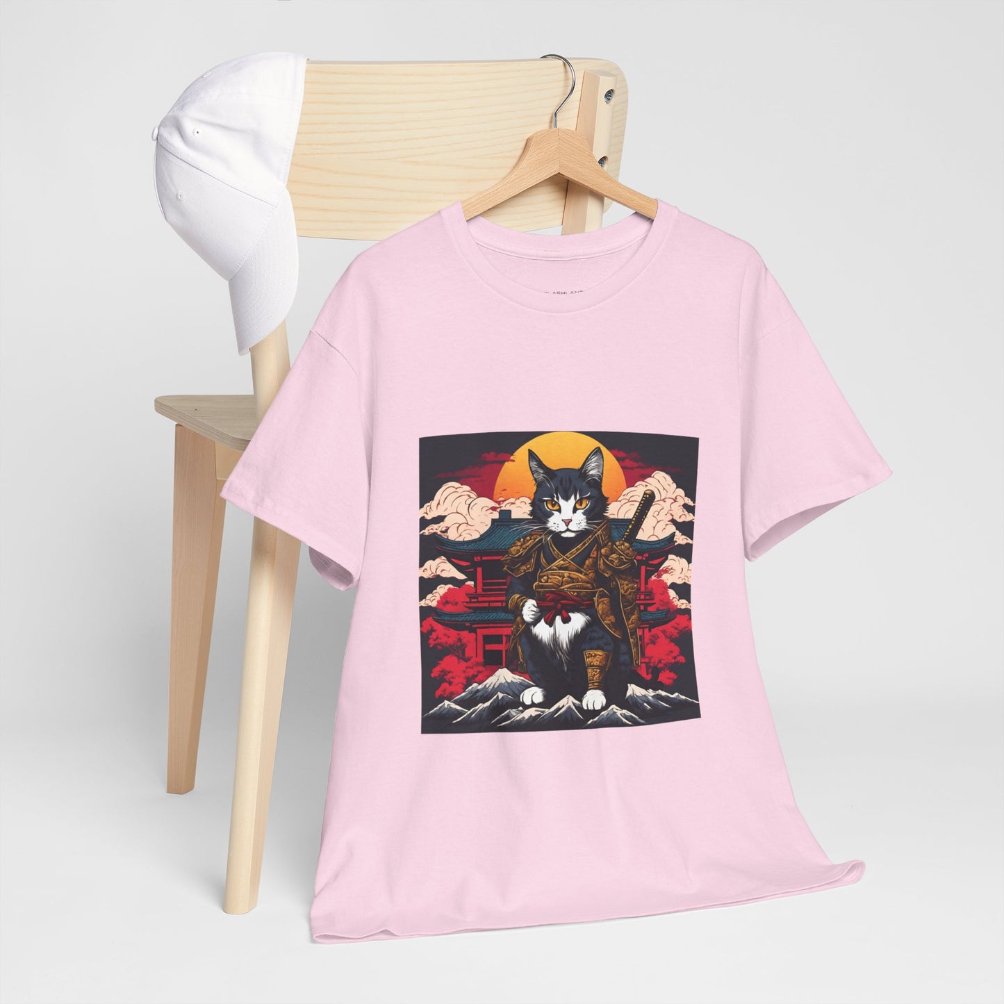 Samurai Cat Cartoon Anime - Flashlander Gym Shirt