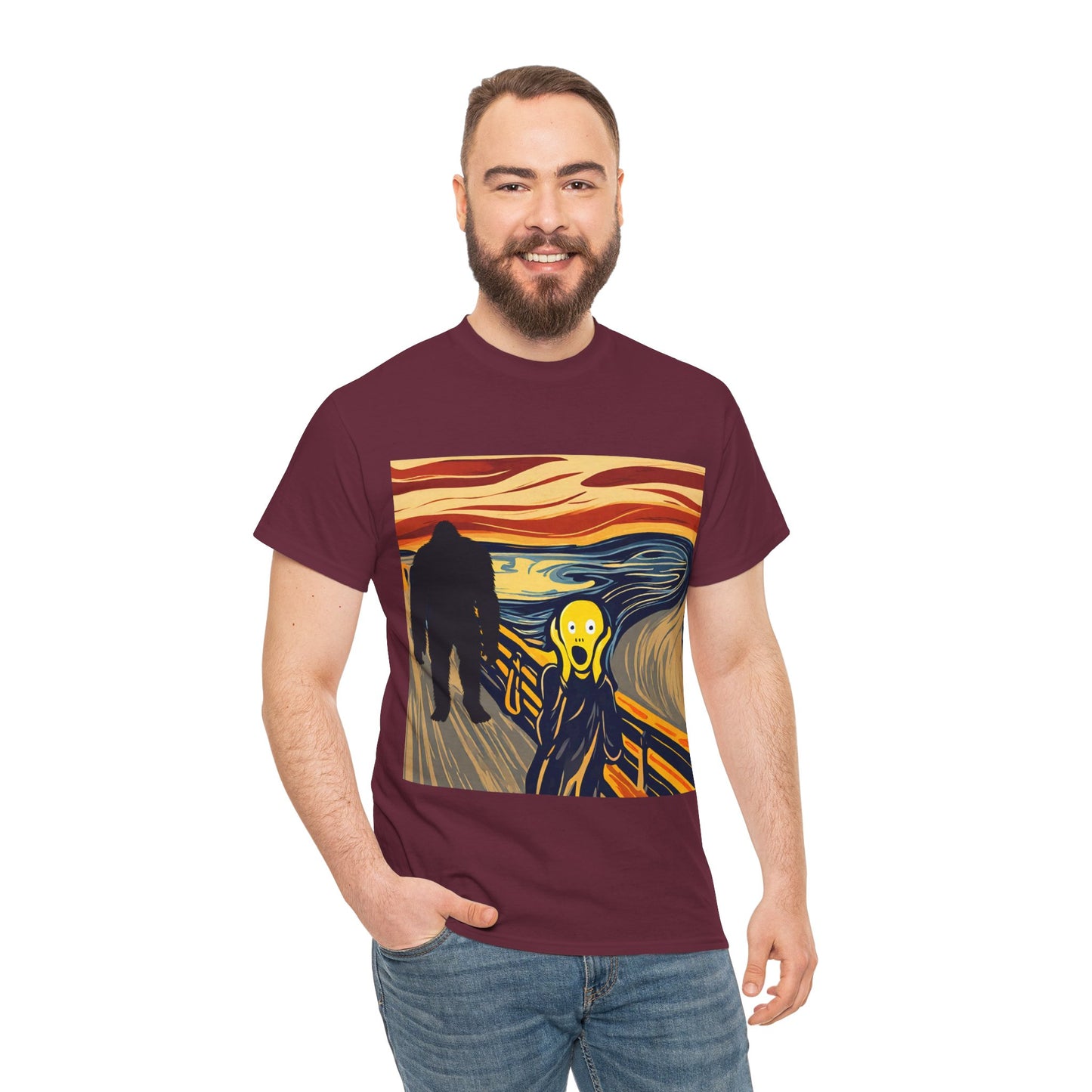 The Scream Meets Bigfoot A Startling Encounter - Flashlander Gym Shirt