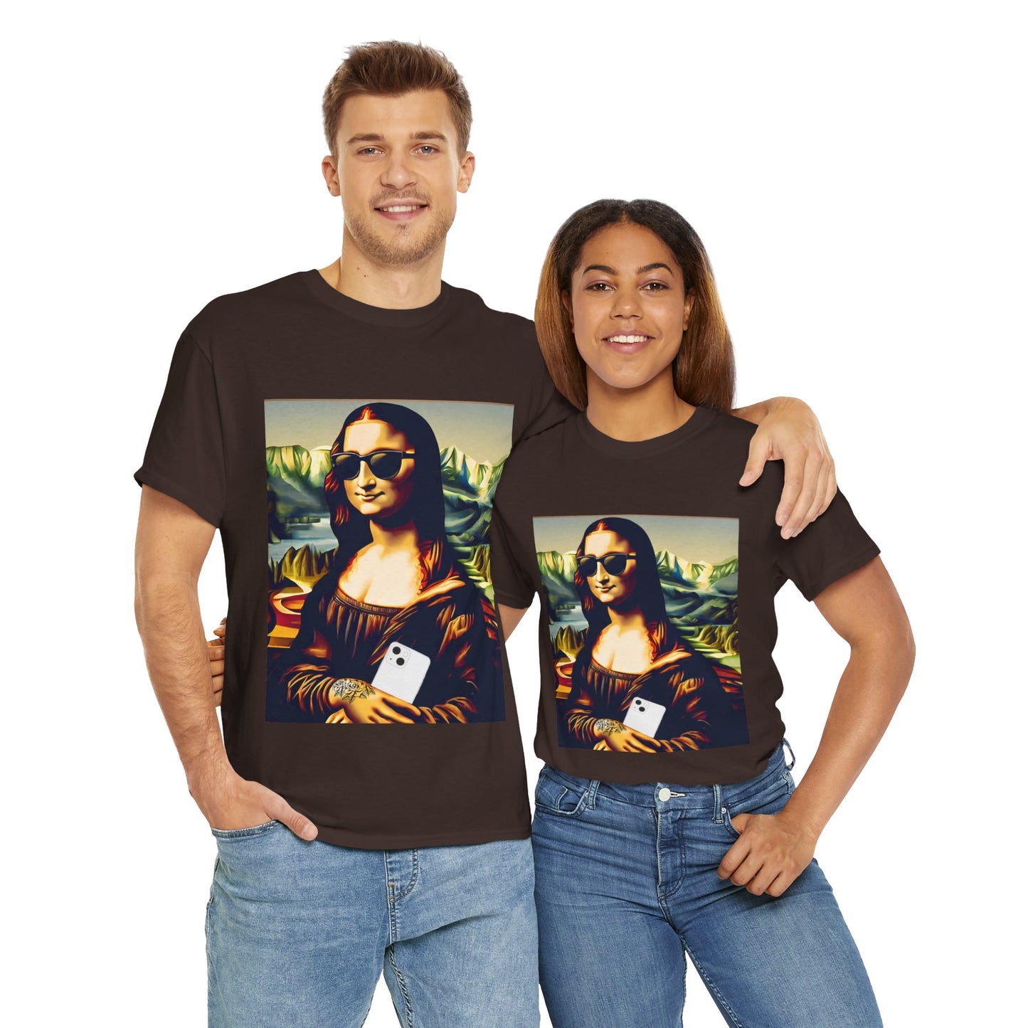 Funny modern Mona Lisa - Flashlander Gym Shirt