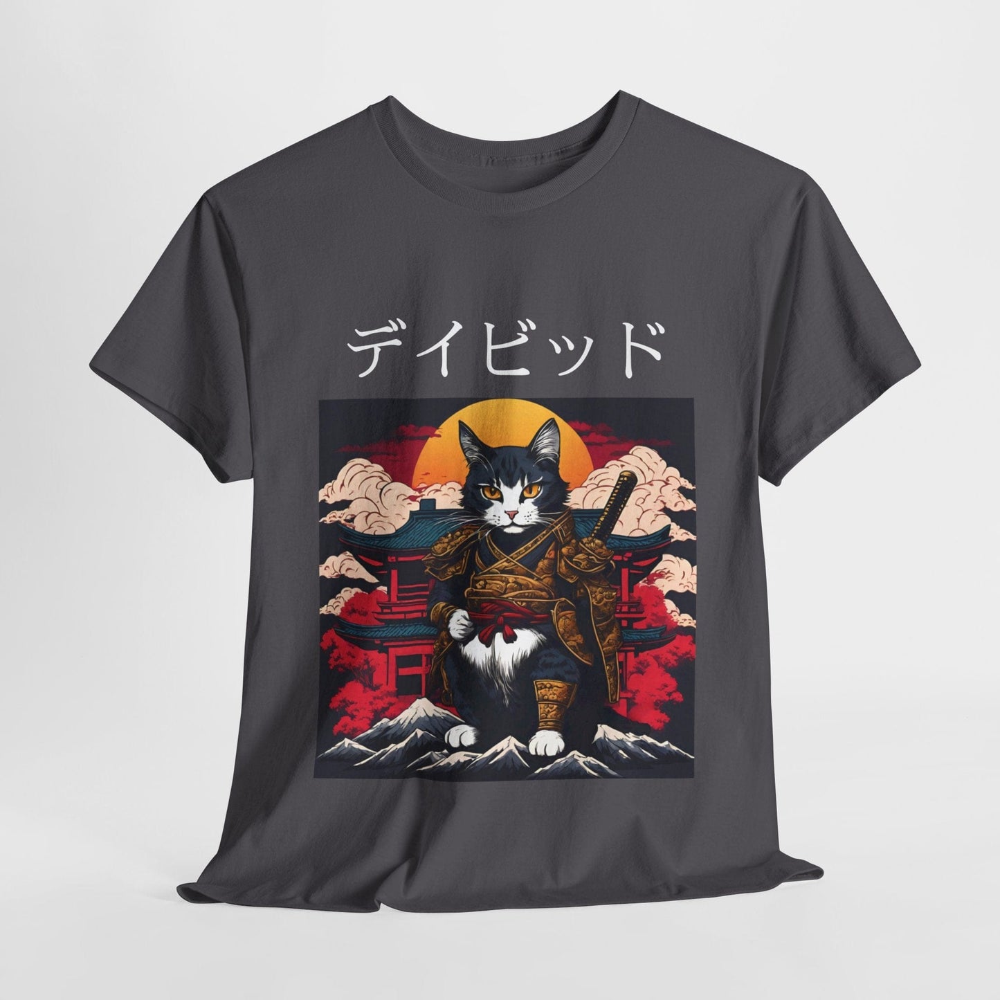 Custom Japanese Shirt Your Name Shirt Personalized Japanese T-Shirt Samurai Cat Anime Tee Your Text Hiragana Katakana Kanji Women Men Shirt