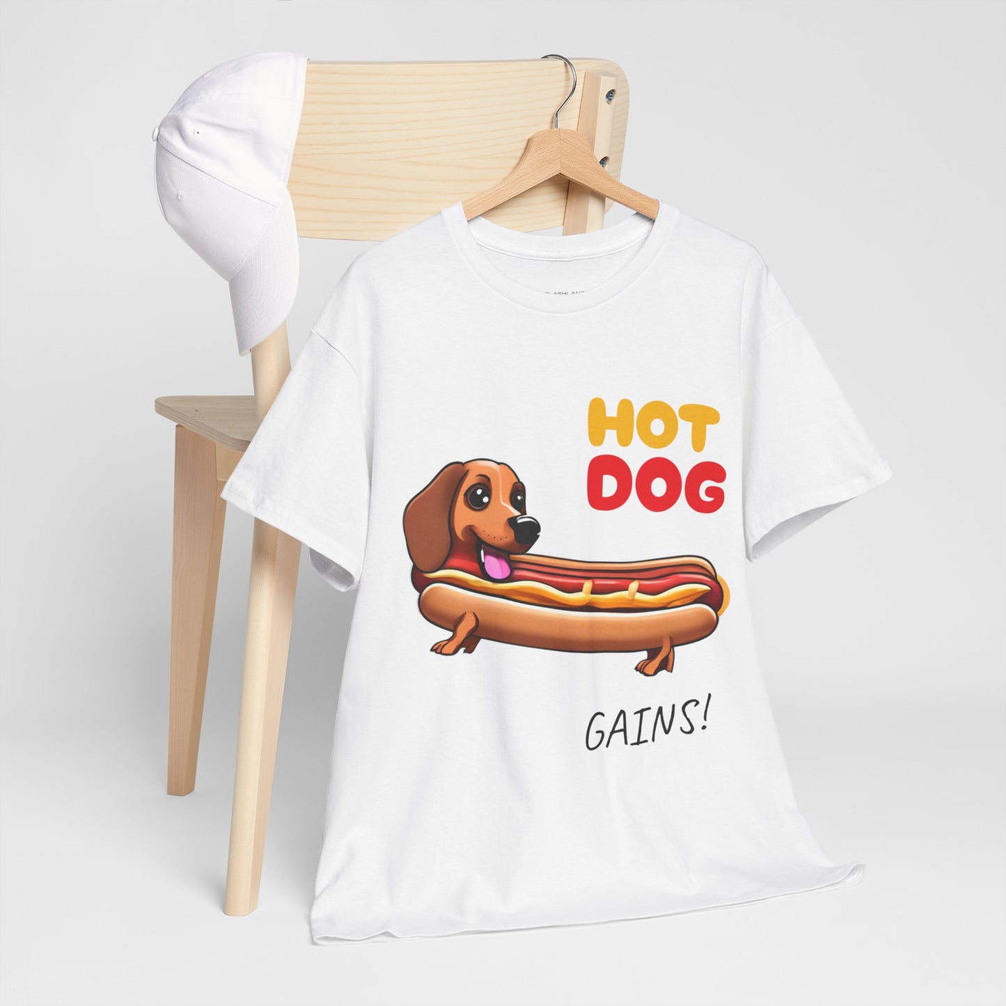 Hot Dog Gains Dachshund Dog - Flashlander Gym Shirt