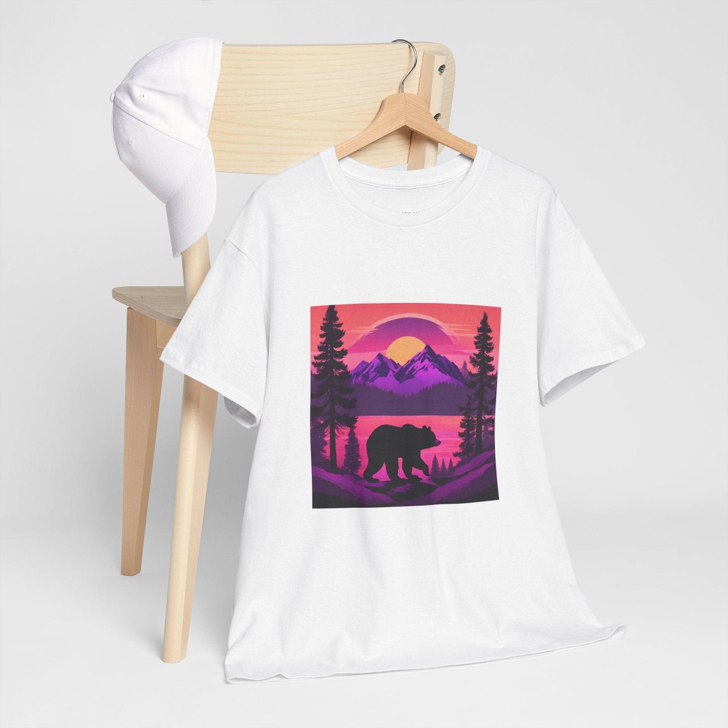 Bear Majestic Sunset Graphic Tee Flashlander