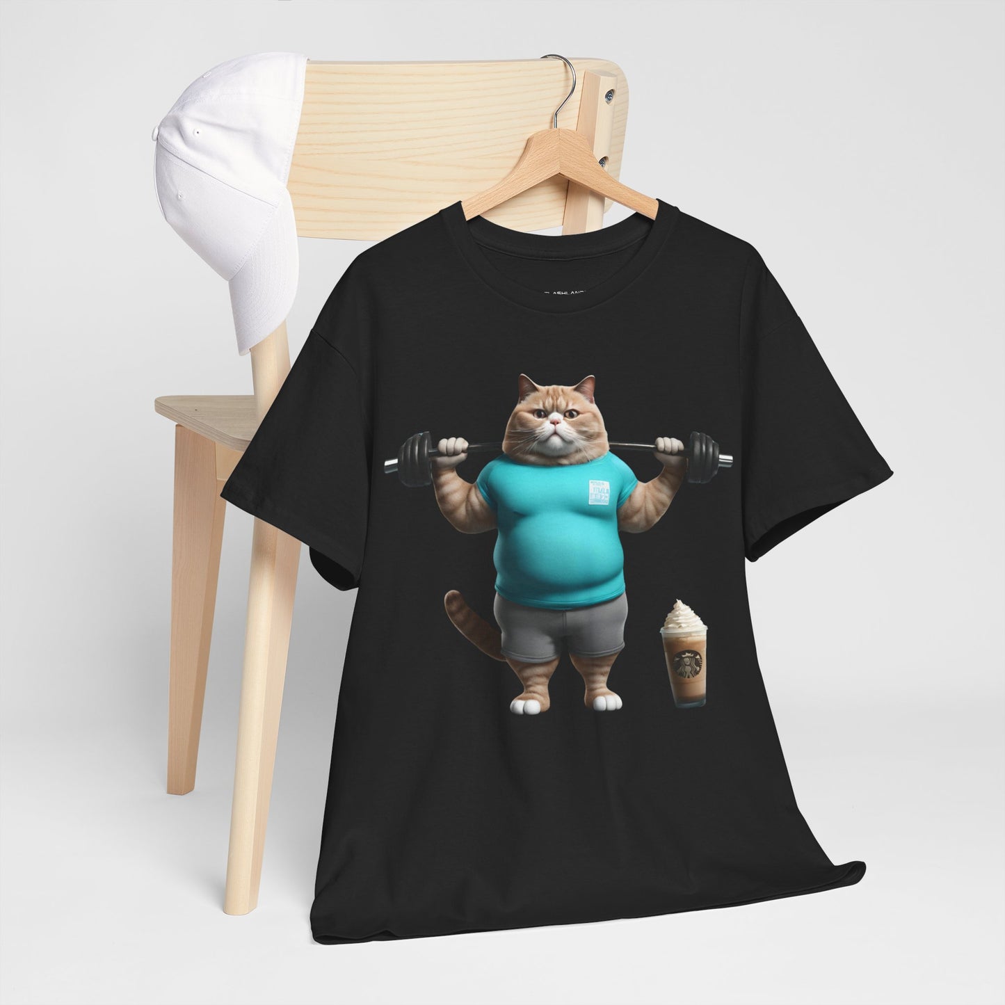 Funny Fat Cat Lifting - Flashlander Gym Shirt