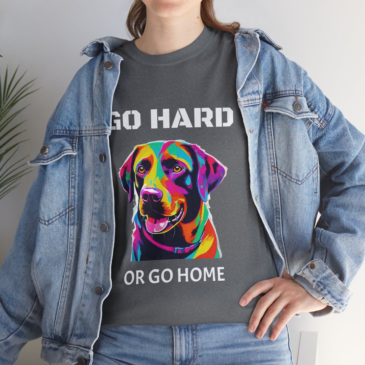 Labrador Retriever Dog Pop Art  - Go Hard Or Go Home Flashlander Gym Shirt