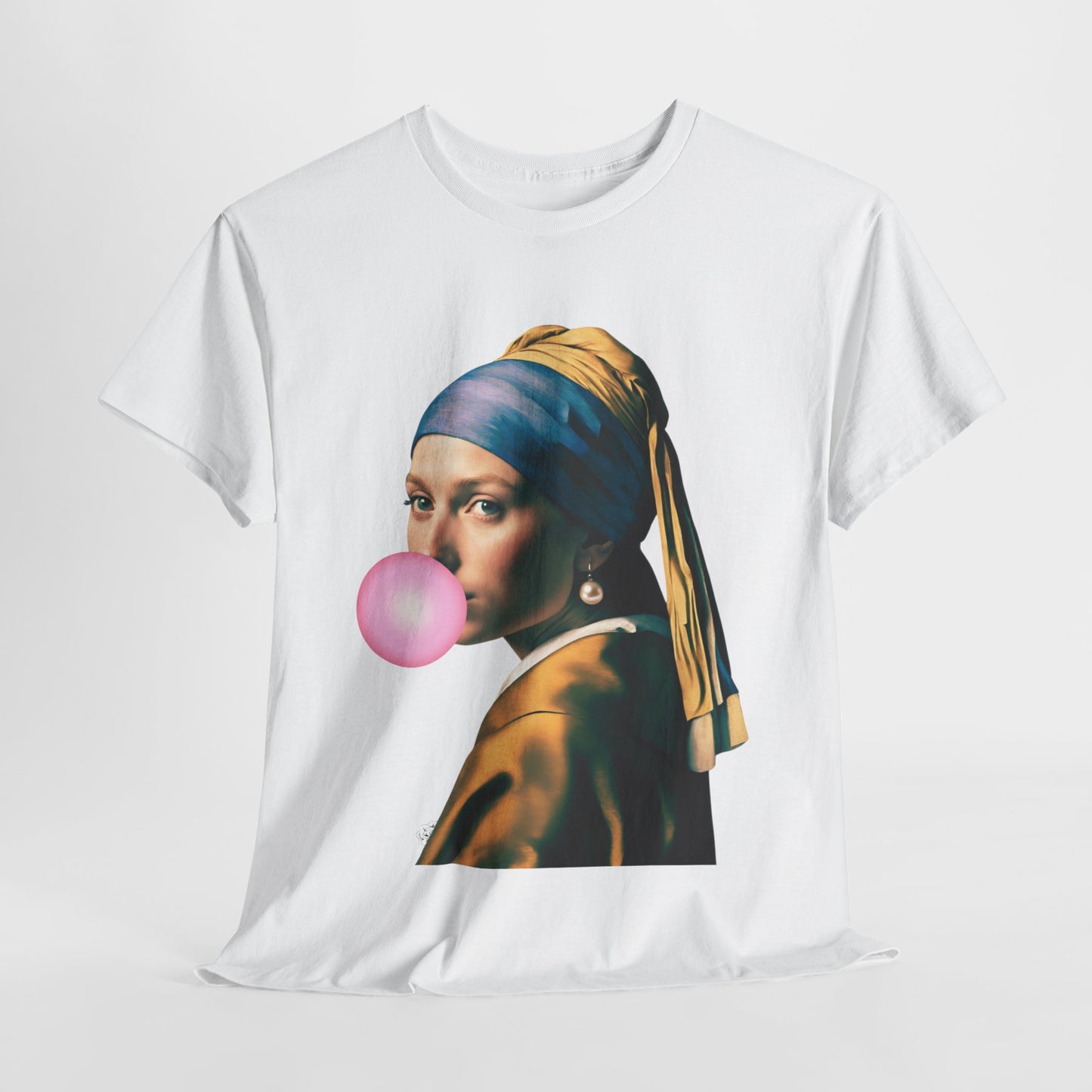 Bubble Gum Girl with a Pearl Earring Johannes Vermeer - Flashlander Gym Shirt