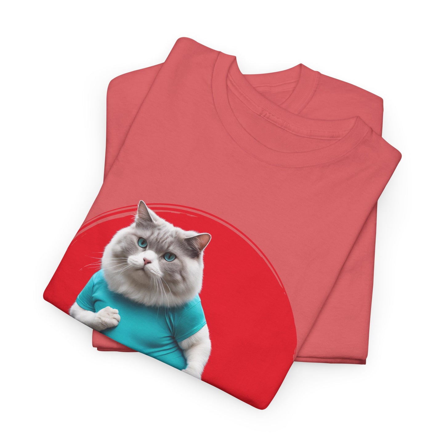 Camiseta de gimnasio Flashlander con divertido gato gordo de karate