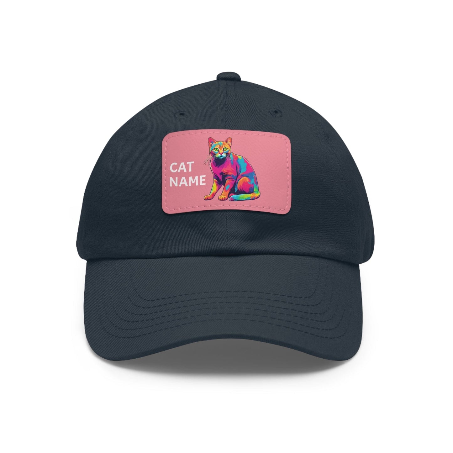 Cat Hat Sportswear Hat Cat Cap Cat Pop Art Hat Dad Hat with Patch (Rectangle) Baseball Cap Custom Hat Flashlander