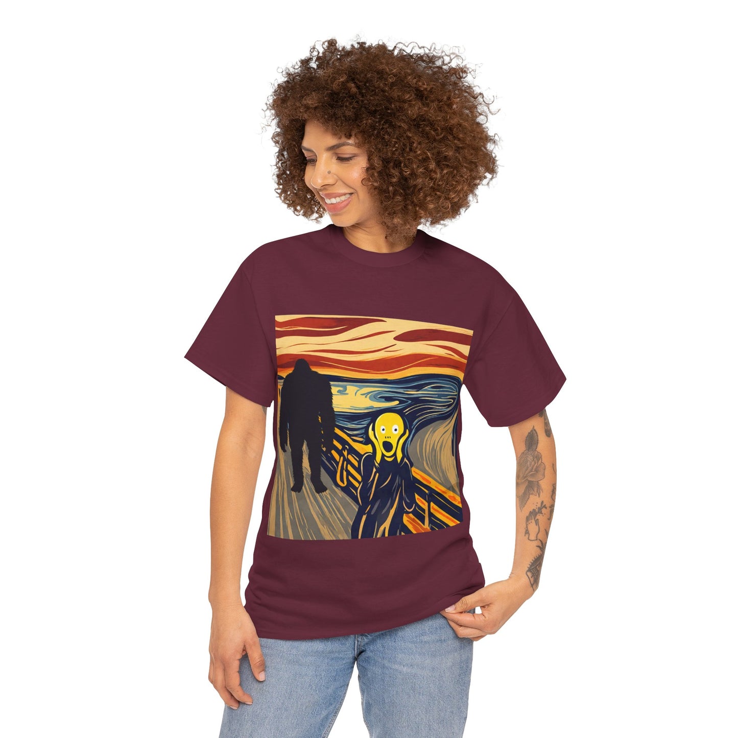 The Scream Meets Bigfoot A Startling Encounter - Flashlander Gym Shirt