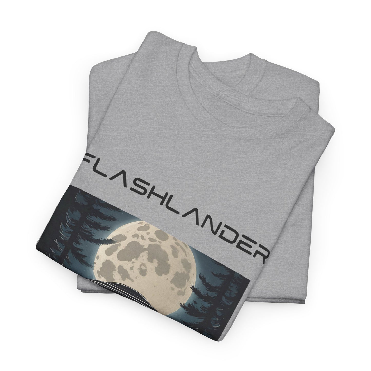 UFO Soaring Low in the Forest Tee Flashlander Gym Shirt