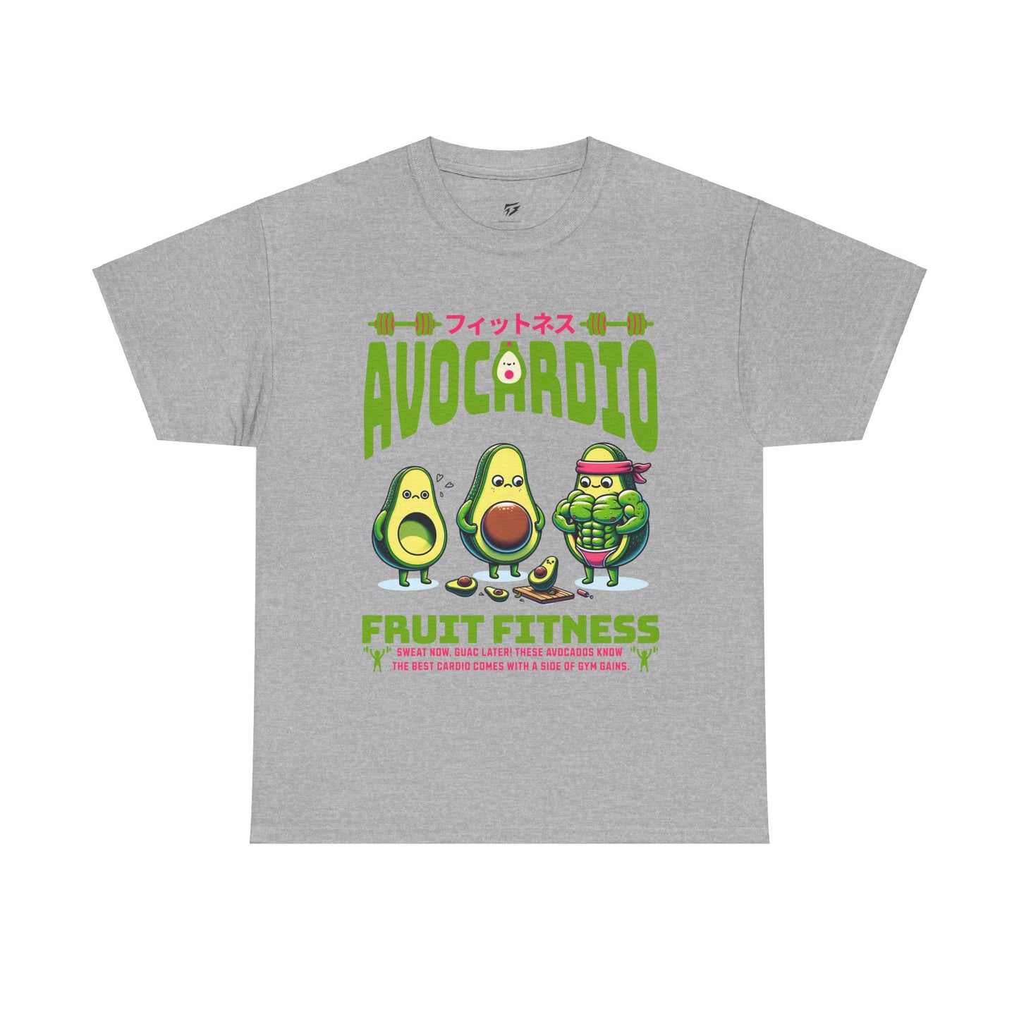 Avocardio Active Gym Shirt Avocado Fitness Graphic Tee