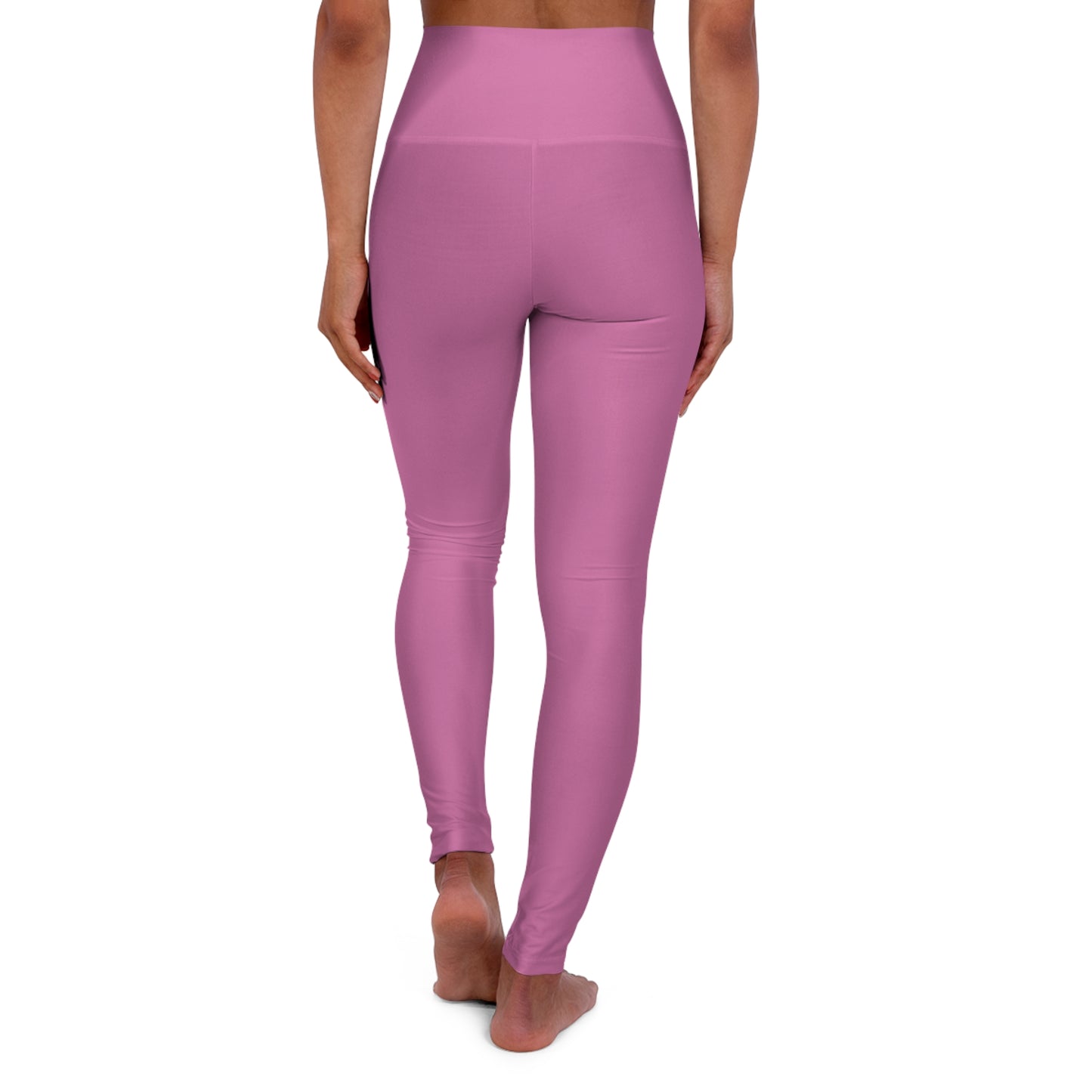 Mallas de yoga de cintura alta Zen de Flashlander Sportswear en rosa claro (AOP)