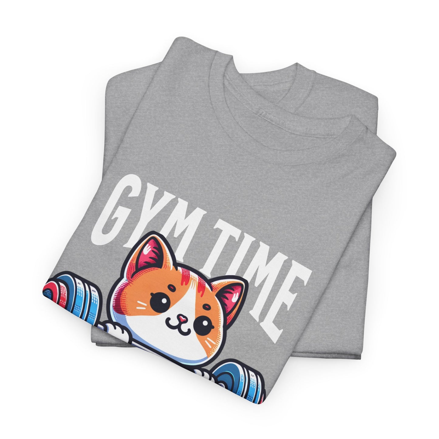 Cute Cat Gym Time Shirt Flashlander Graphic Tee