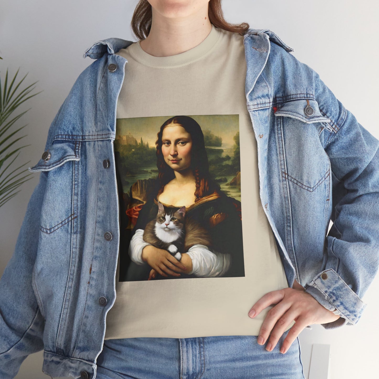 Mona Lisa with Cat - Flashlander Gym Shirt