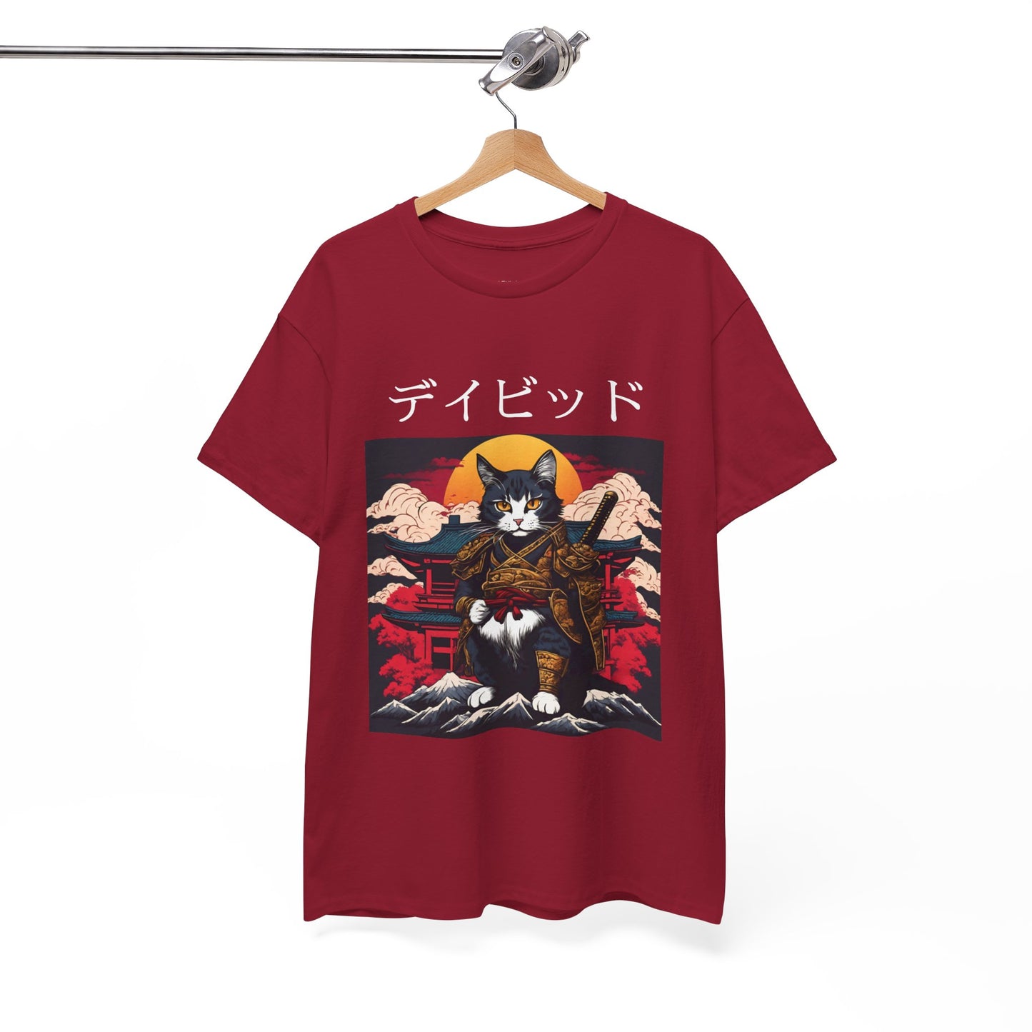 Custom Japanese Shirt Your Name Shirt Personalized Japanese T-Shirt Samurai Cat Anime Tee Your Text Hiragana Katakana Kanji Women Men Shirt