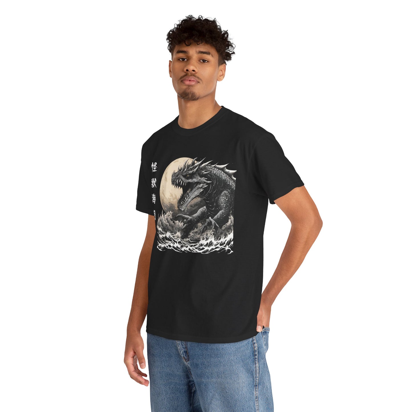 T-shirt de sport Flashlander, le monstre marin Kraken émerge, menace au clair de lune