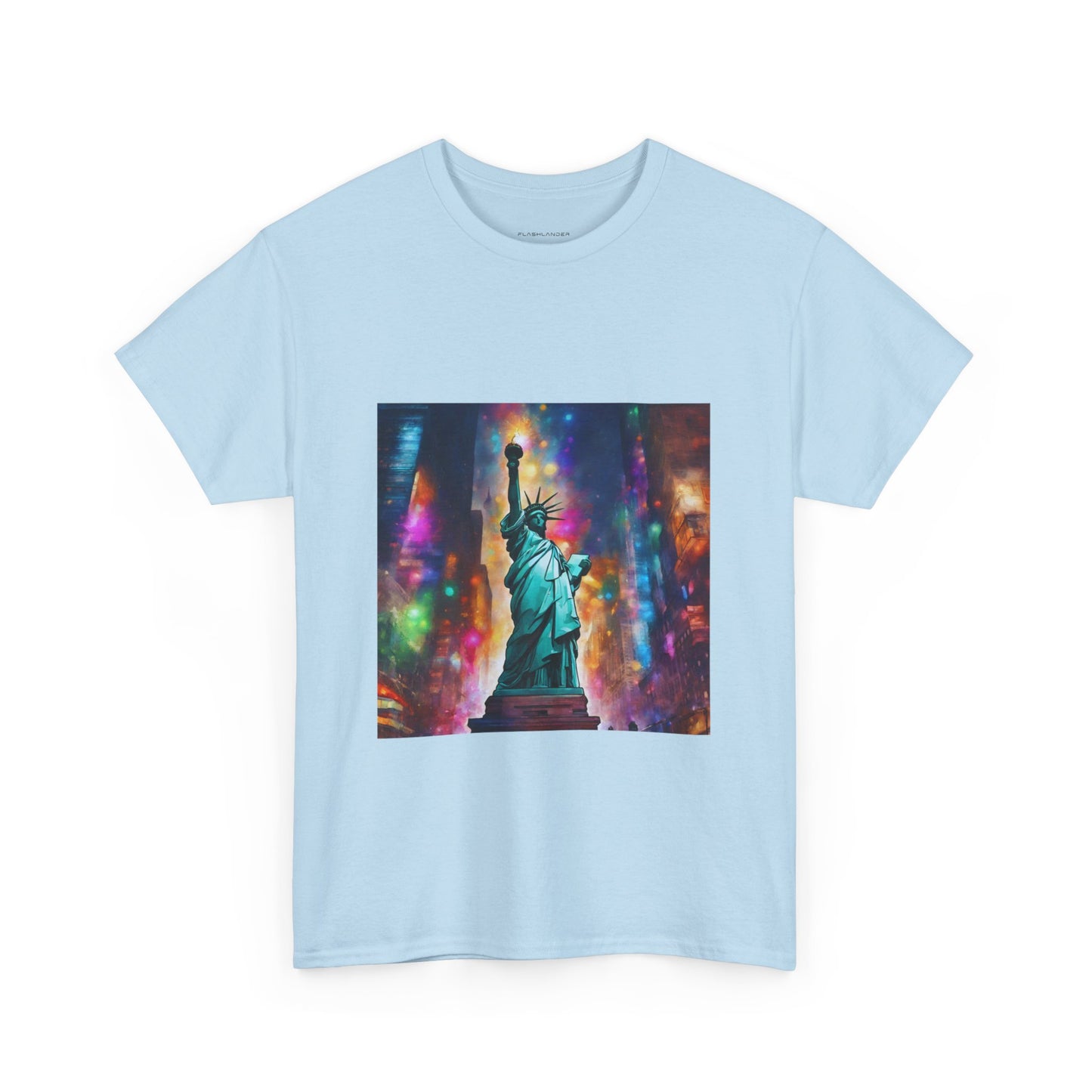 The Statue of Liberty in the Heart of New York Graphic Tee Flashlander