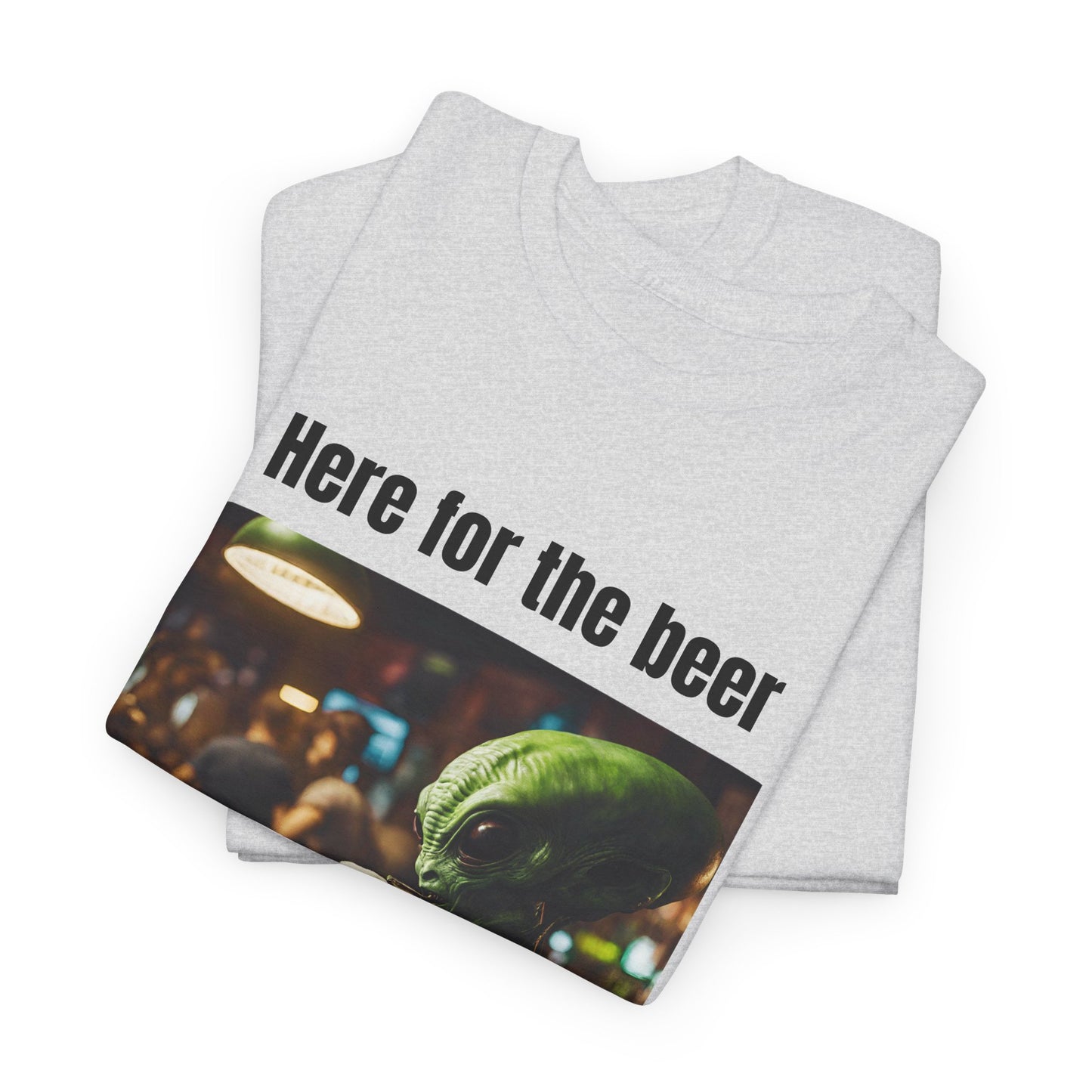 Ici pour la bière, les gains peuvent attendre ! T-shirt de sport Alien Flashlander