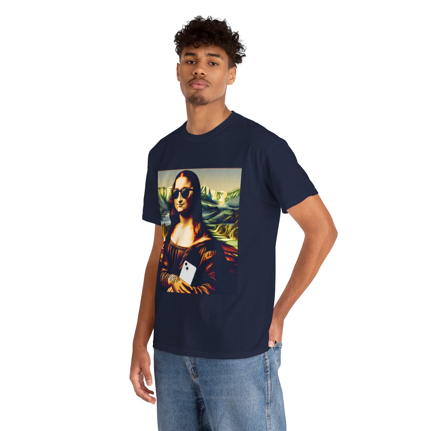 Funny modern Mona Lisa - Flashlander Gym Shirt