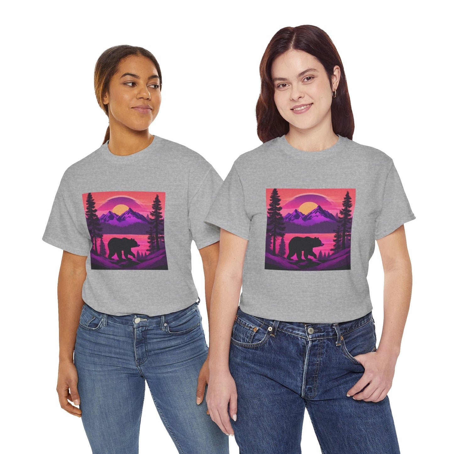 Bear Majestic Sunset Graphic Tee Flashlander