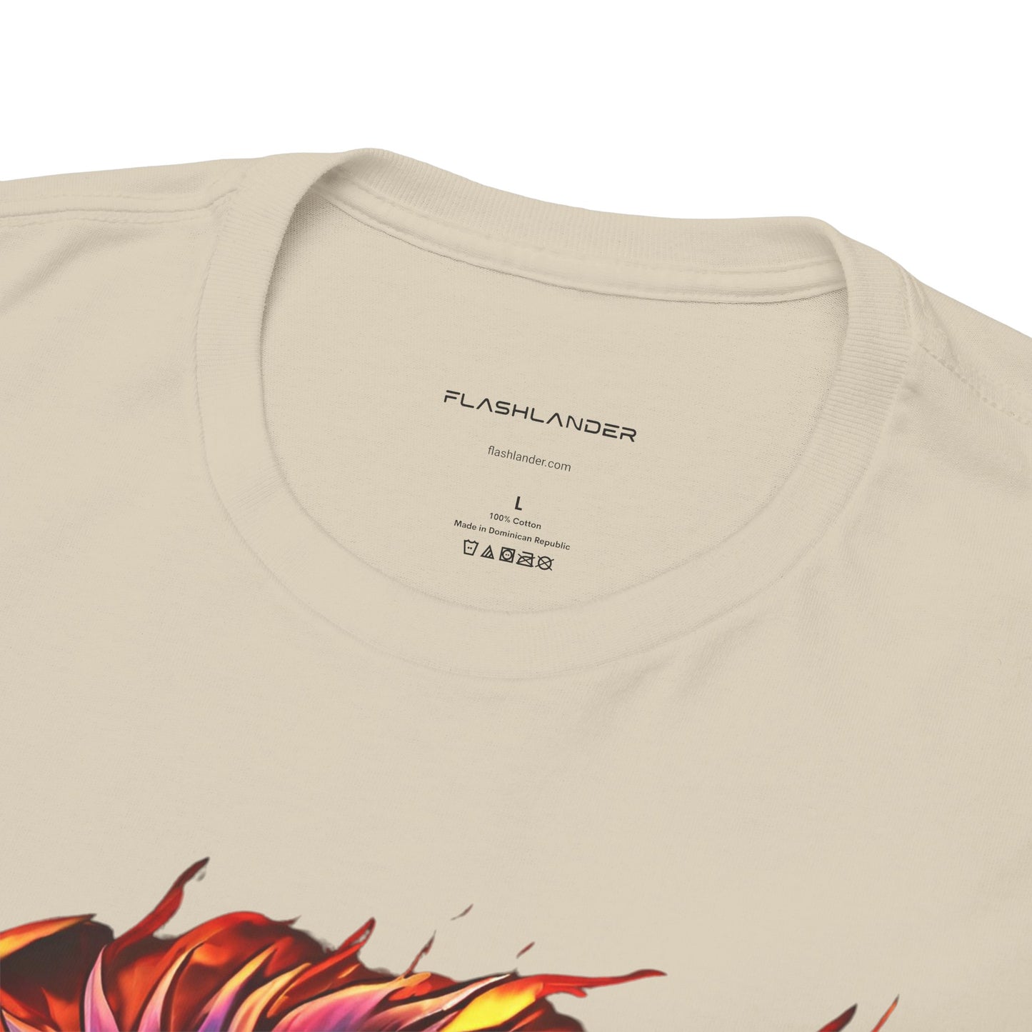 Lion Flames and Roses T-Shirt Flashlander