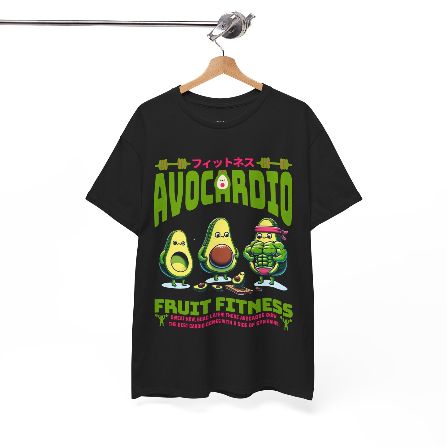 Avocardio Active Gym Shirt Avocado Fitness Graphic Tee