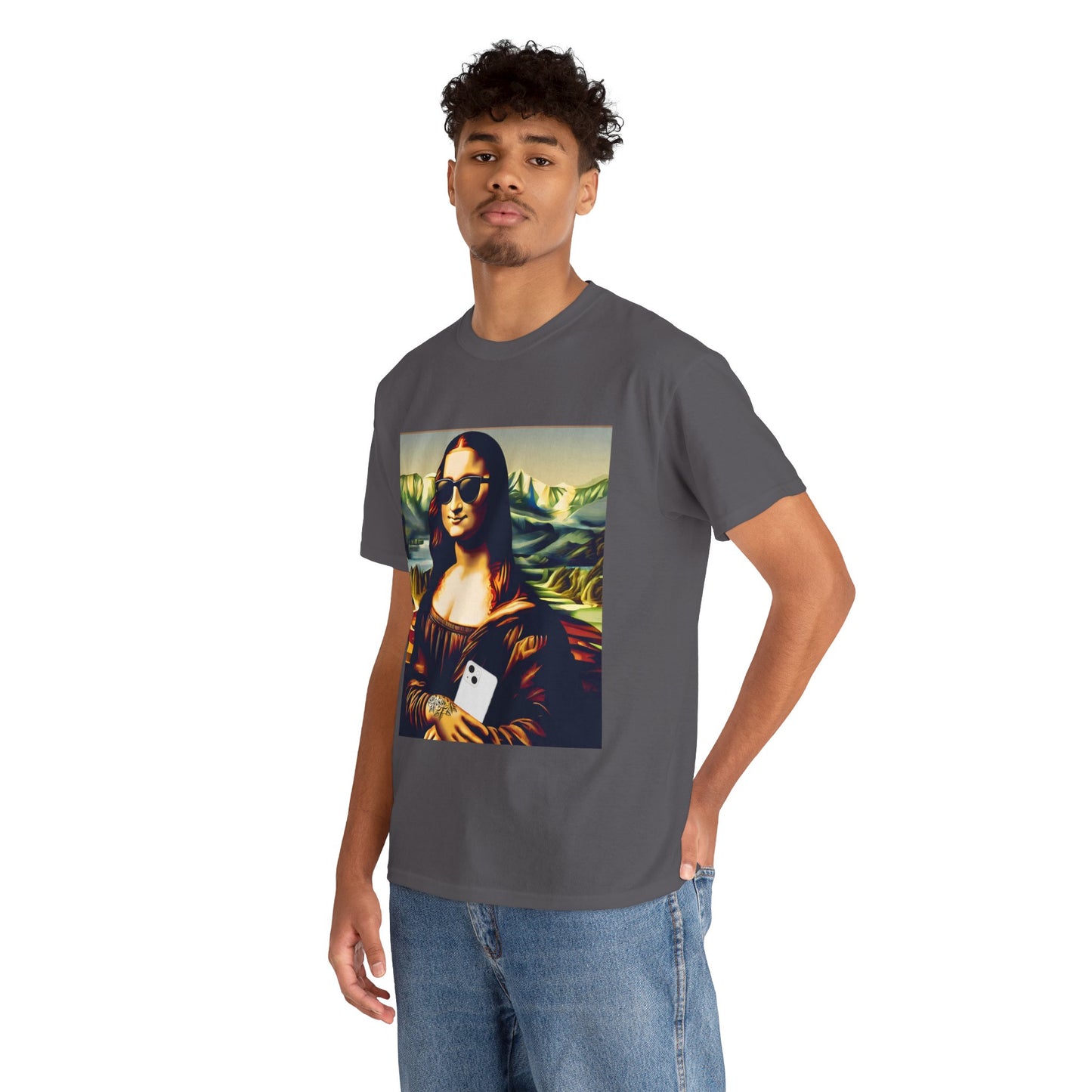 Funny modern Mona Lisa - Flashlander Gym Shirt