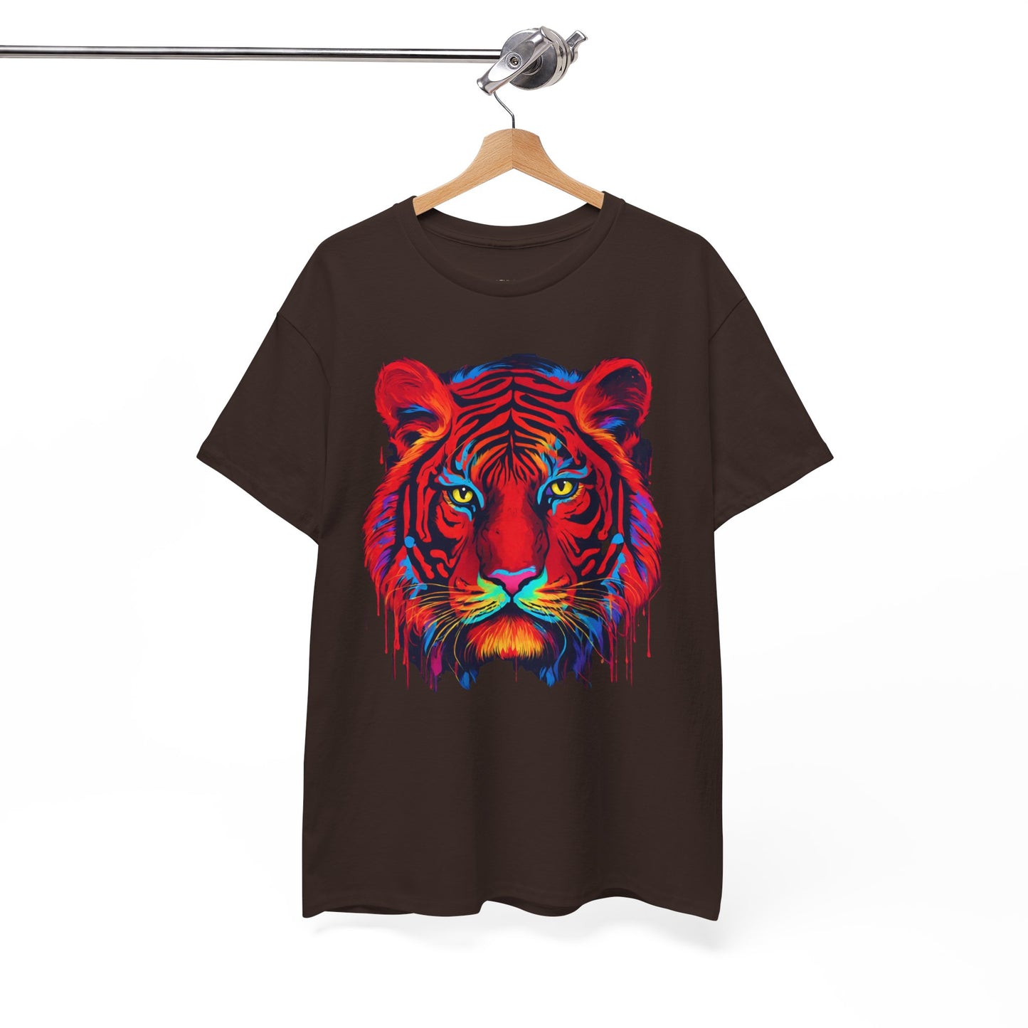 Majestuosa camiseta de Flashlander con diseño pop art de tigre rojo