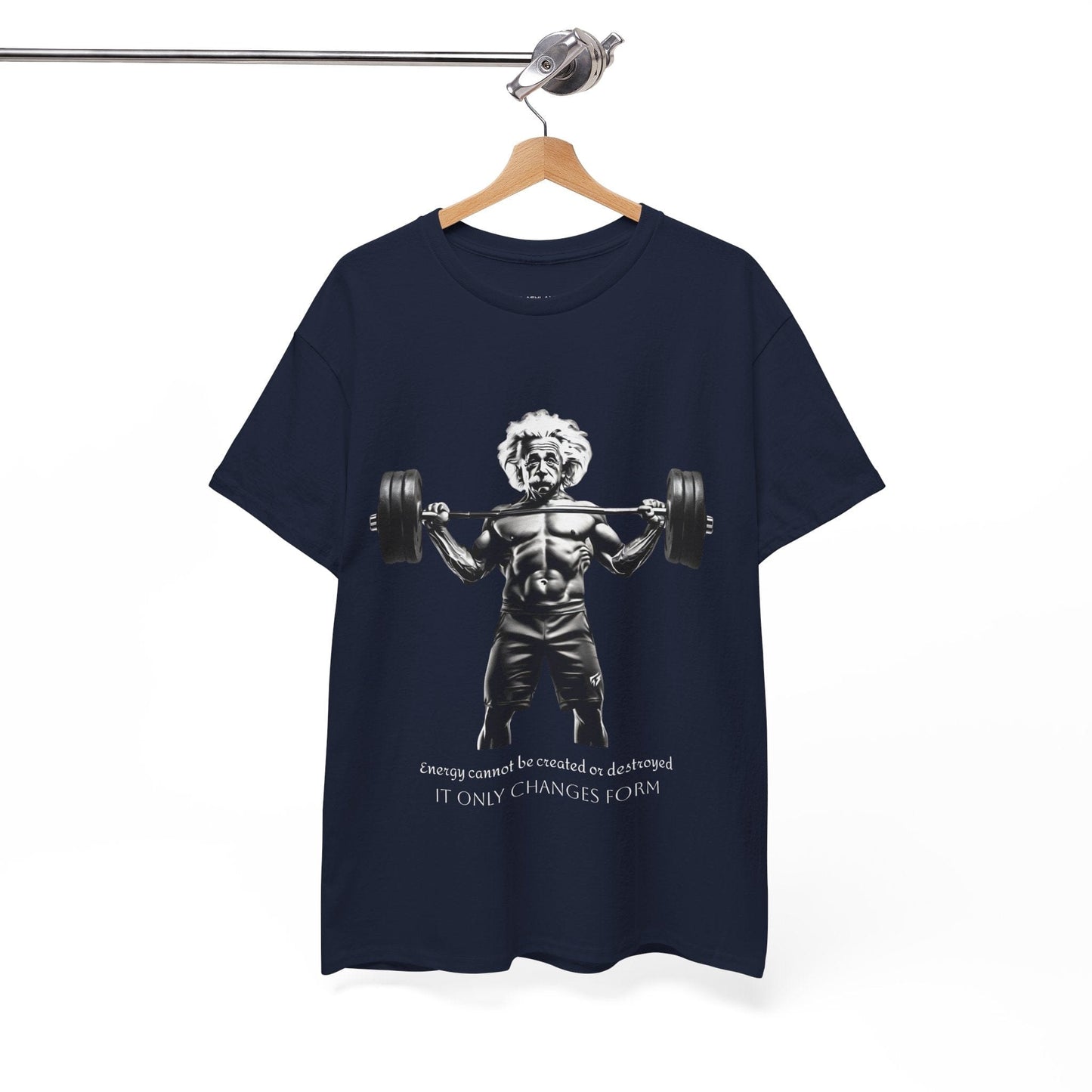 Camiseta de culturista Albert Einstein: la energía de Flashlander no se puede crear ni destruir, solo cambia de forma. Camiseta gráfica con cita