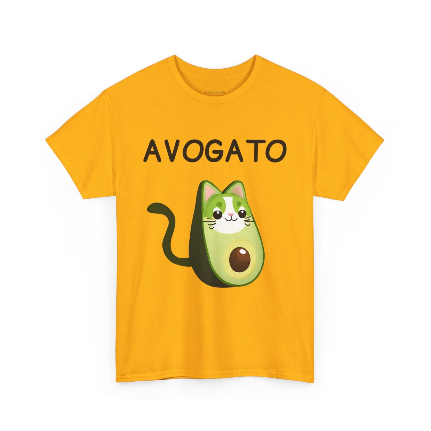 Avogato Funny Avocado Cat Face - Flashlander Gym Shirt