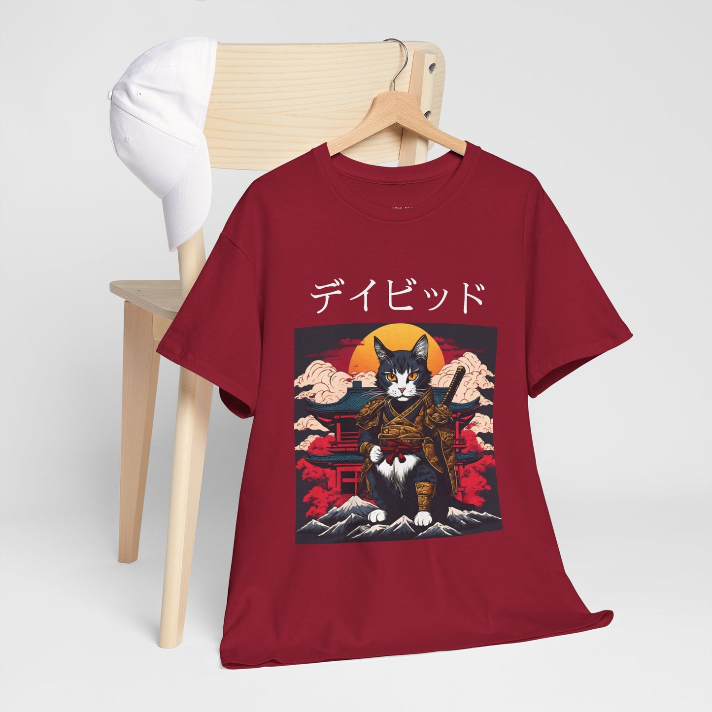 Custom Japanese Shirt Your Name Shirt Personalized Japanese T-Shirt Samurai Cat Anime Tee Your Text Hiragana Katakana Kanji Women Men Shirt