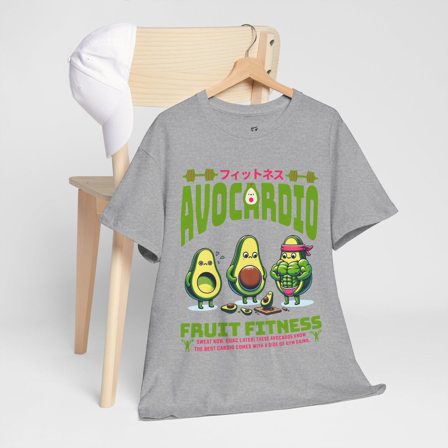 Avocardio Active Gym Shirt Avocado Fitness Graphic Tee