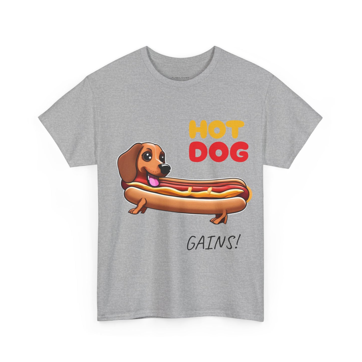 Hot Dog Gains Dachshund Dog - Flashlander Gym Shirt