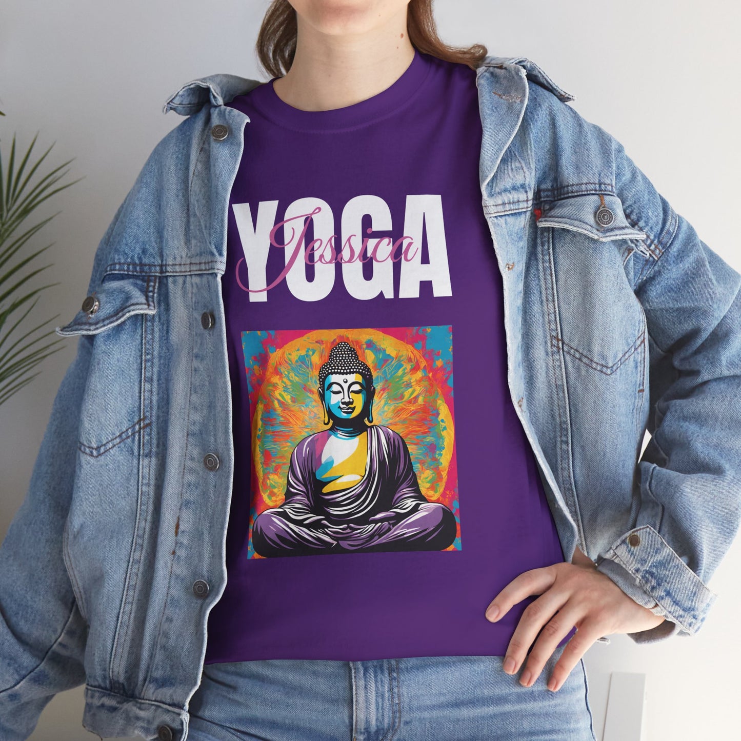 Personalized Yoga Shirt - Buddha Tee - Custom Name Flashlander Yoga Tee