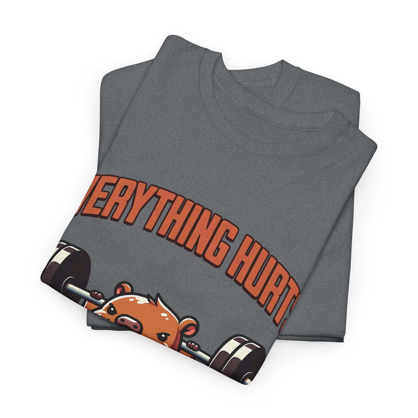 T-shirt de sport Beaver Everything Hurts &amp; I'm Tired T-shirt de sport Flashlander en coton unisexe noir anthracite T-shirt graphique de performance