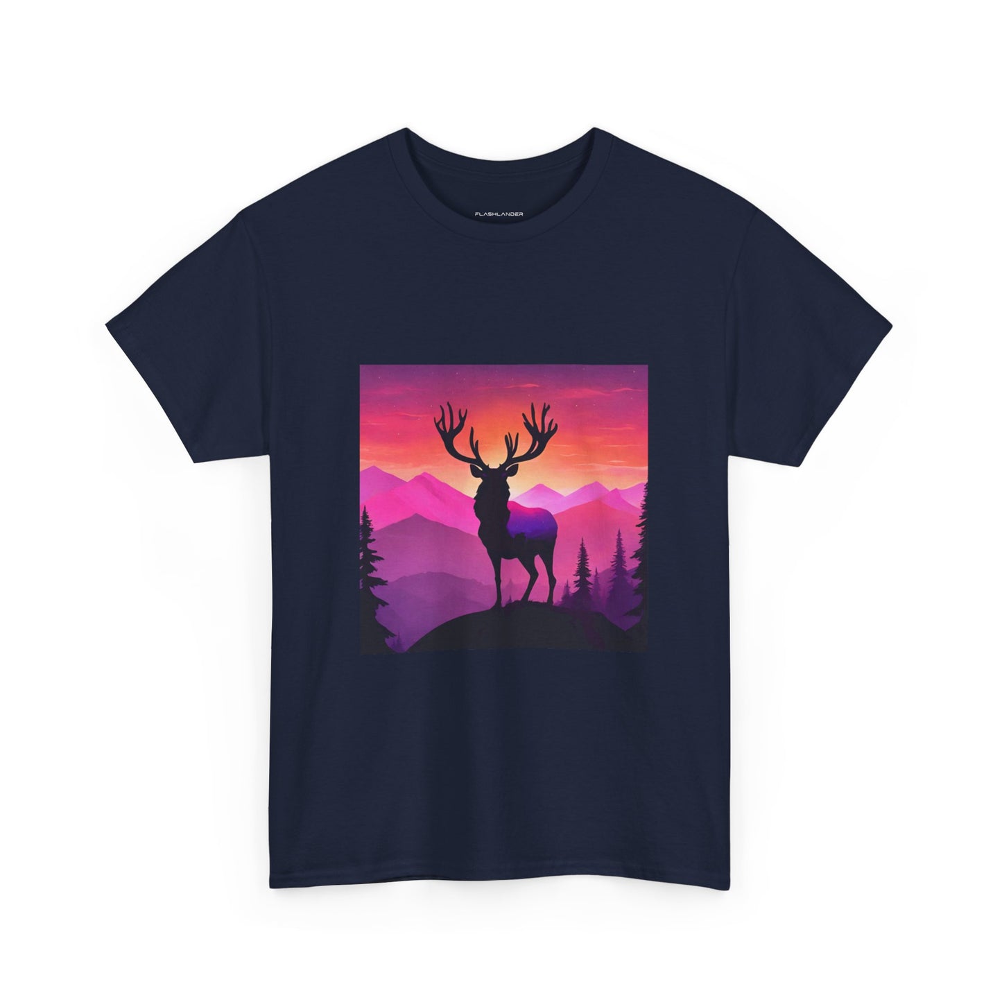 Deer Majestic Sunset Flashlander Gym Shirt