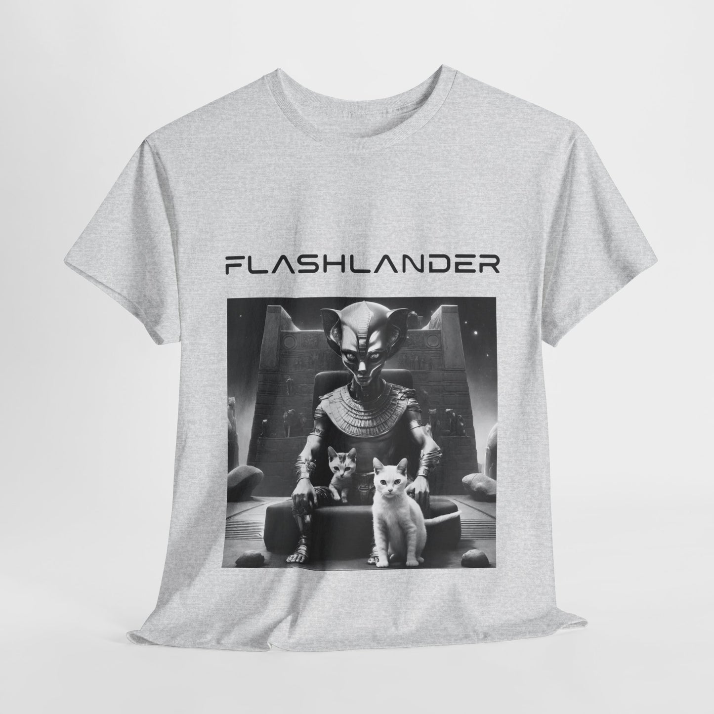 Cat Alien Pharaoh's Pyramids - Flashlander Gym Shirt