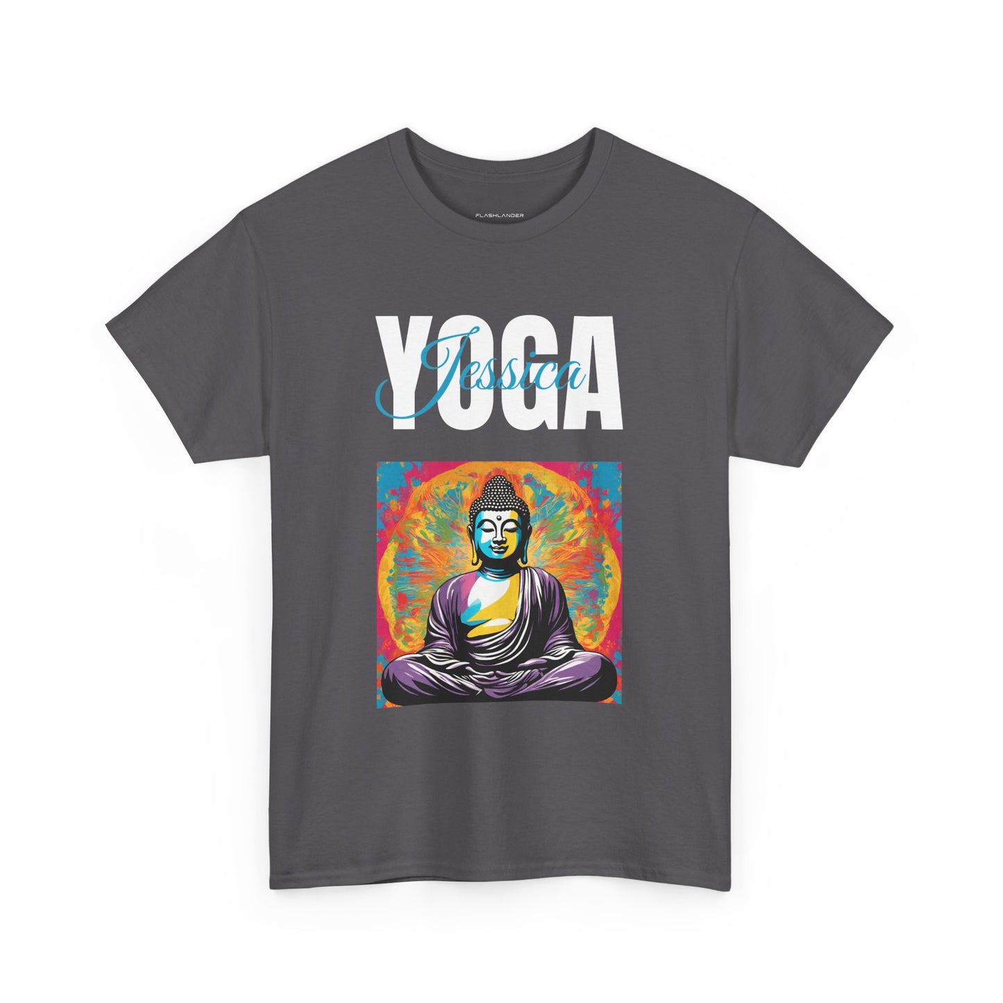 Personalized Yoga Shirt - Buddha Tee - Custom Name Flashlander Yoga Tee