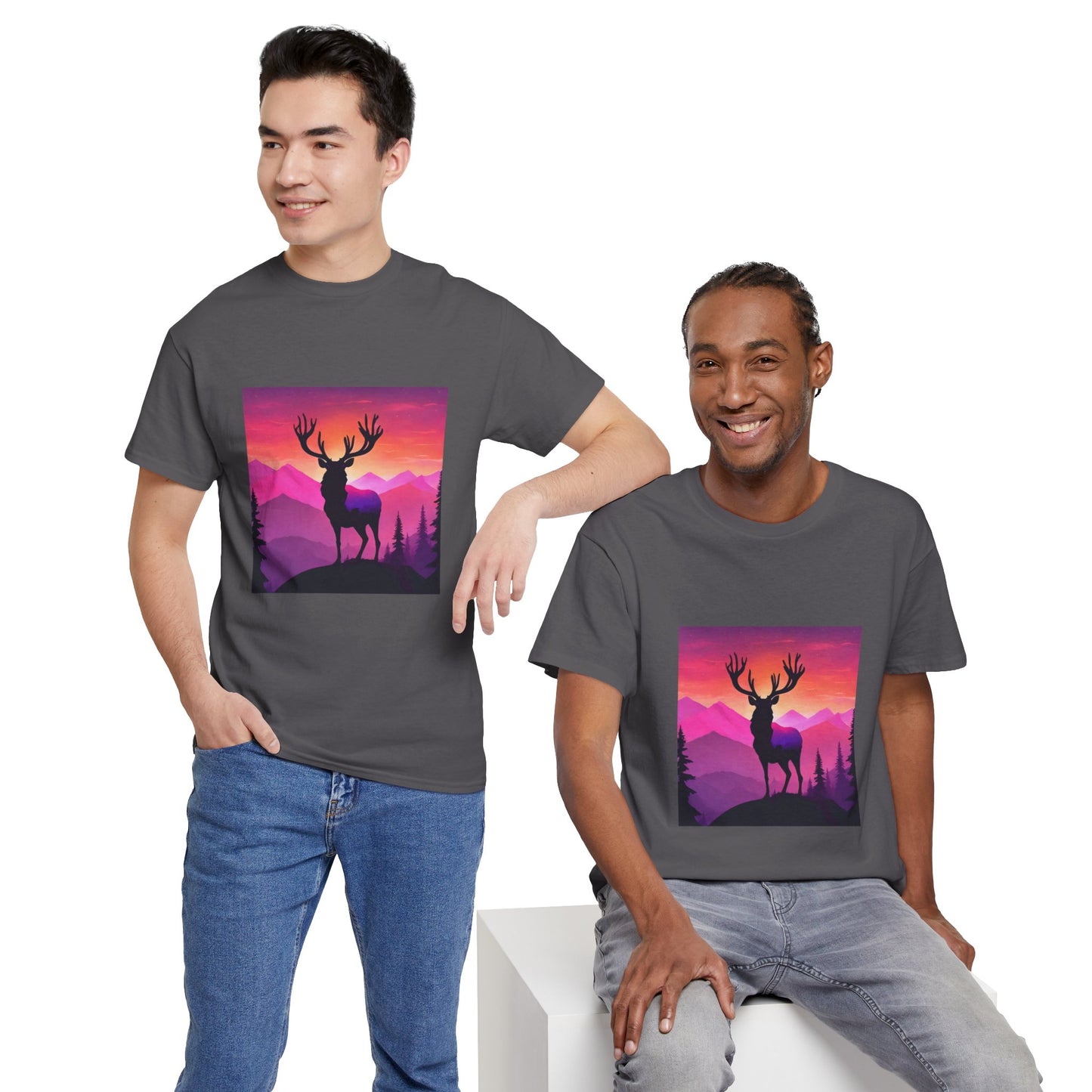 Deer Majestic Sunset Flashlander Gym Shirt