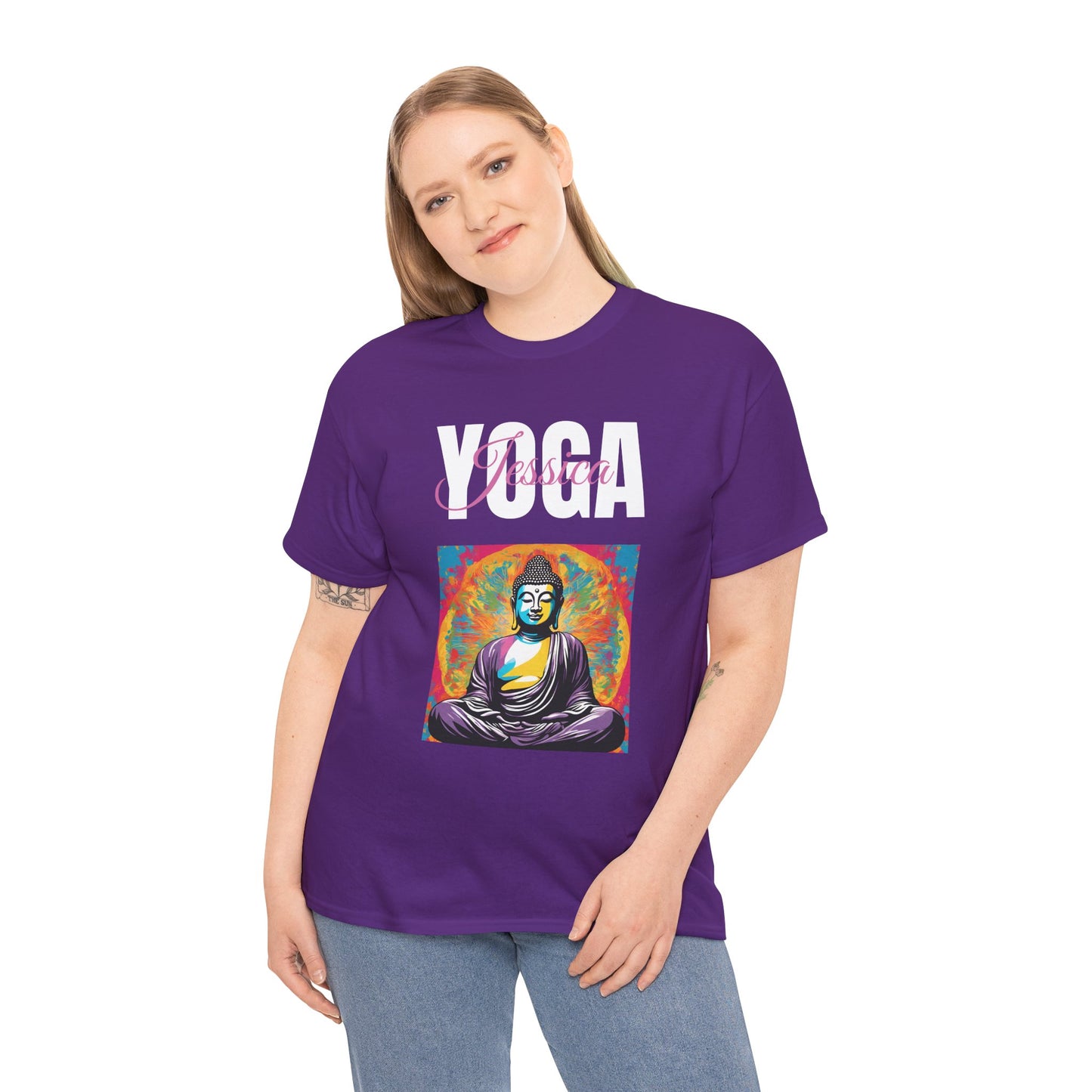 Personalized Yoga Shirt - Buddha Tee - Custom Name Flashlander Yoga Tee