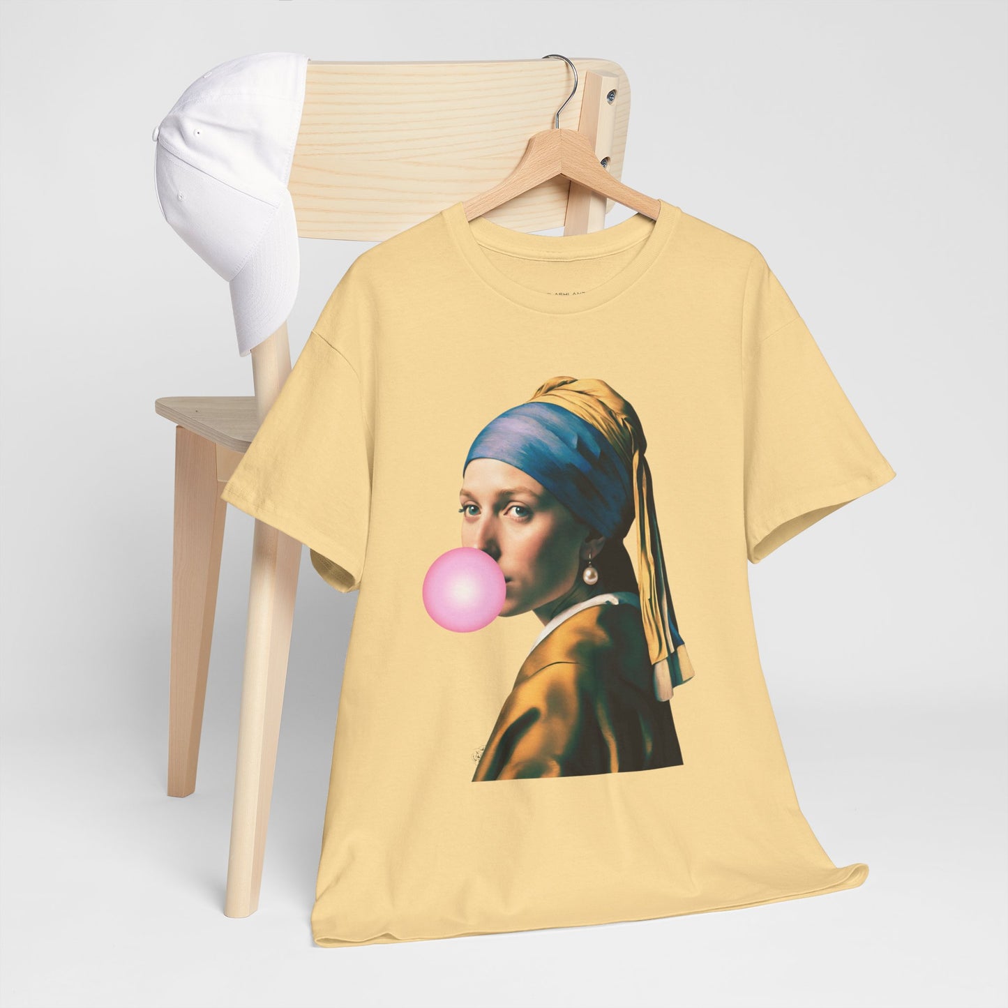 Bubble Gum Girl with a Pearl Earring Johannes Vermeer - Flashlander Gym Shirt