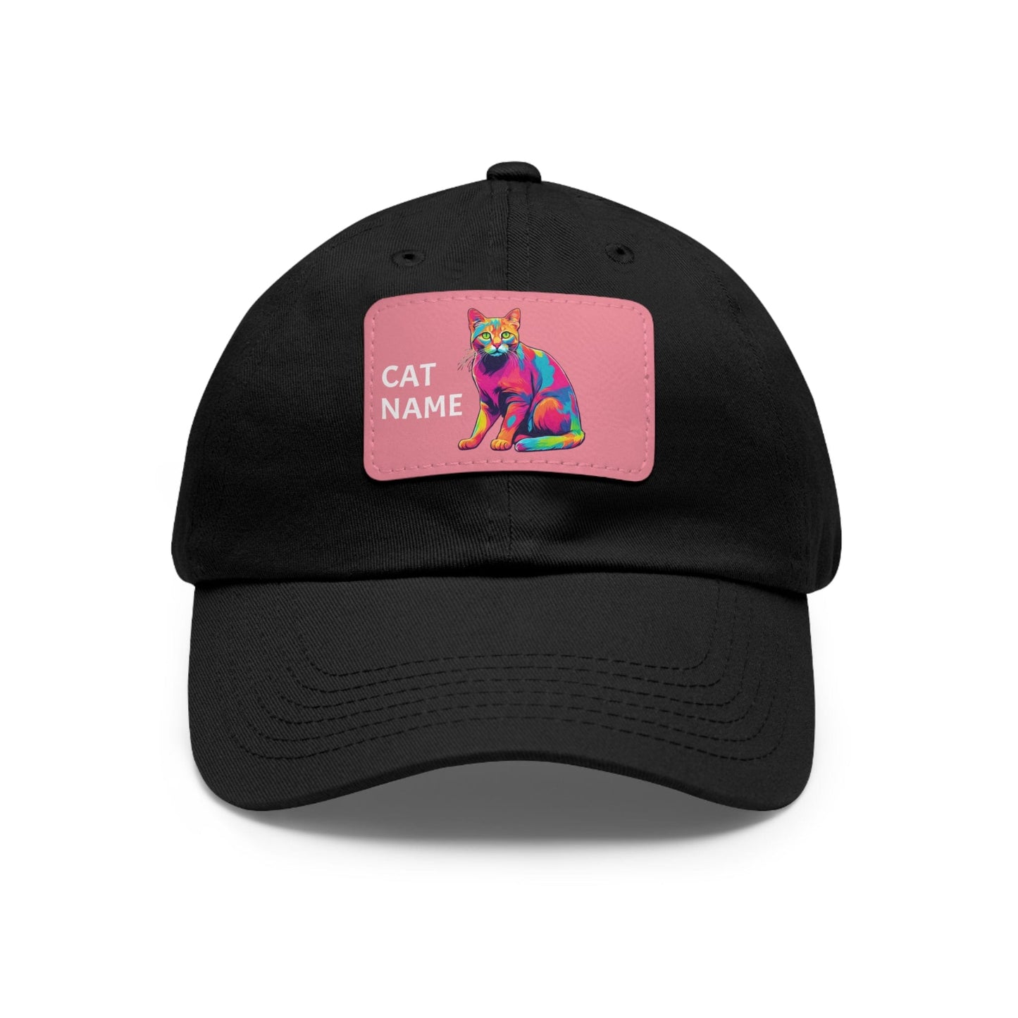 Cat Hat Sportswear Hat Cat Cap Cat Pop Art Hat Dad Hat with Patch (Rectangle) Baseball Cap Custom Hat Flashlander