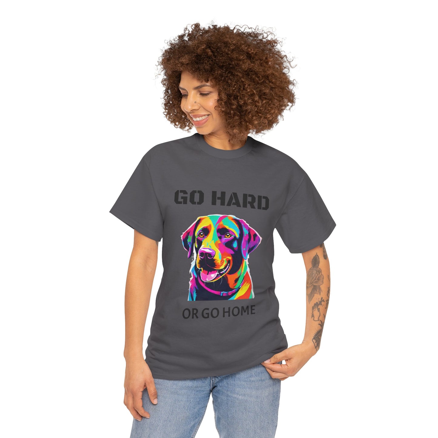 Labrador Retriever Dog Pop Art  - Go Hard Or Go Home Flashlander Gym Shirt